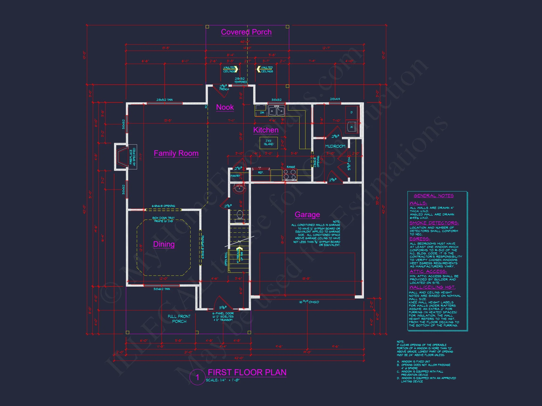 Modern Suburban house Plan with 2.5 Floors and Garage