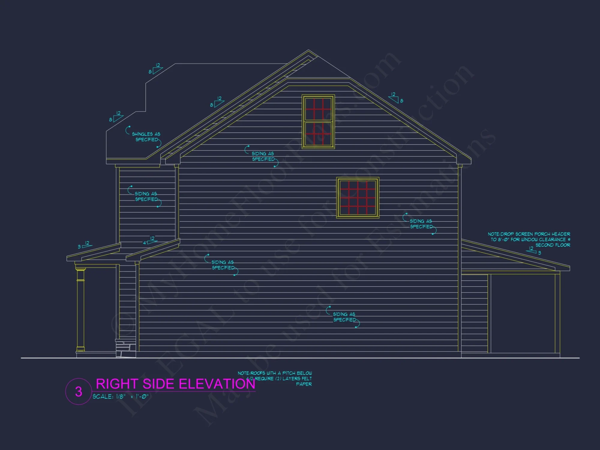 Modern Suburban house Plan with 2.5 Floors and Garage