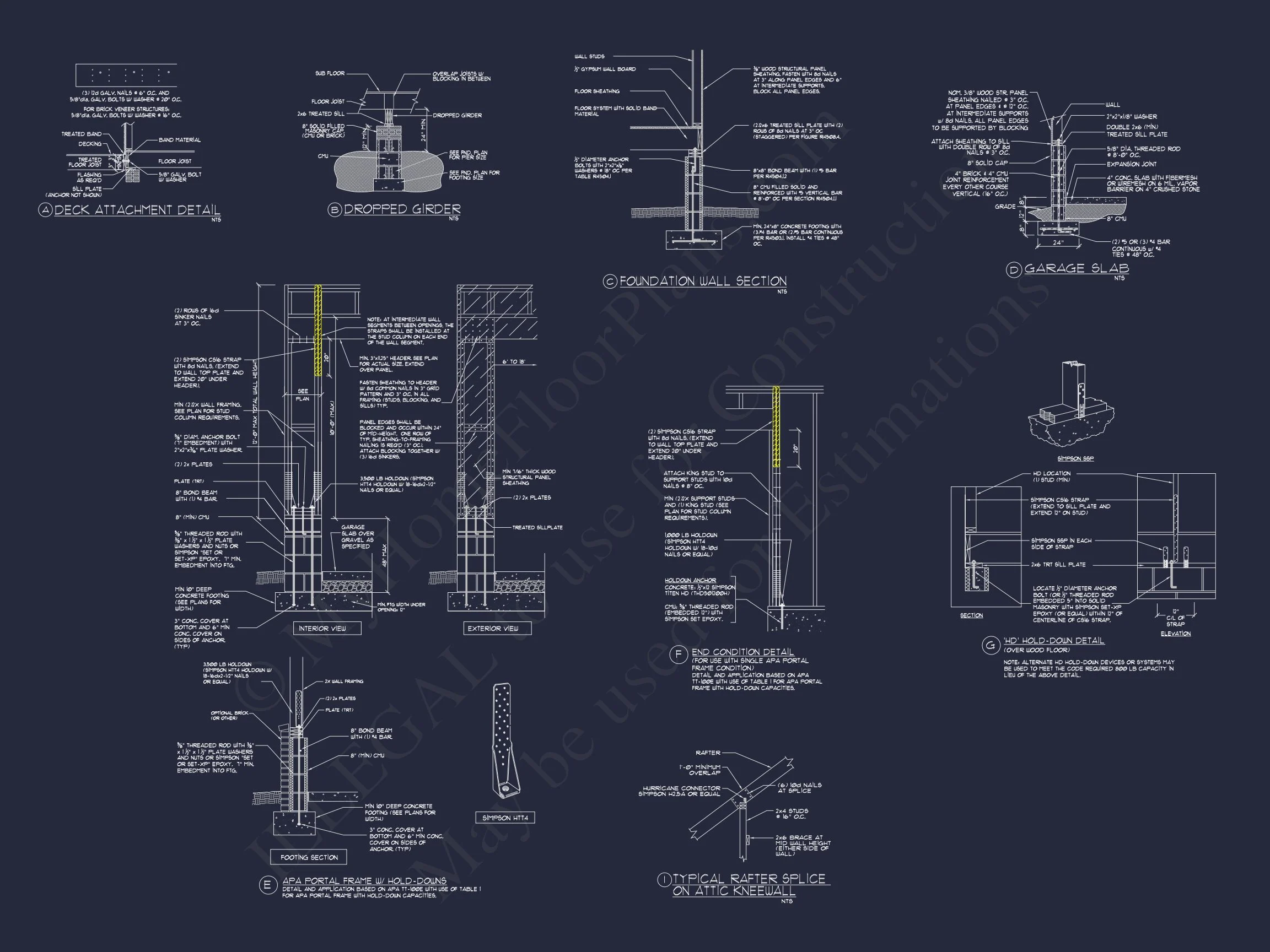 15-1496 HOUSE PLAN - Cape Cod Home Plan - 3-Bed, 2.5-Bath, 2,033 SF 69 "Architectural drawing of a custom house plan including detailed floor plans"