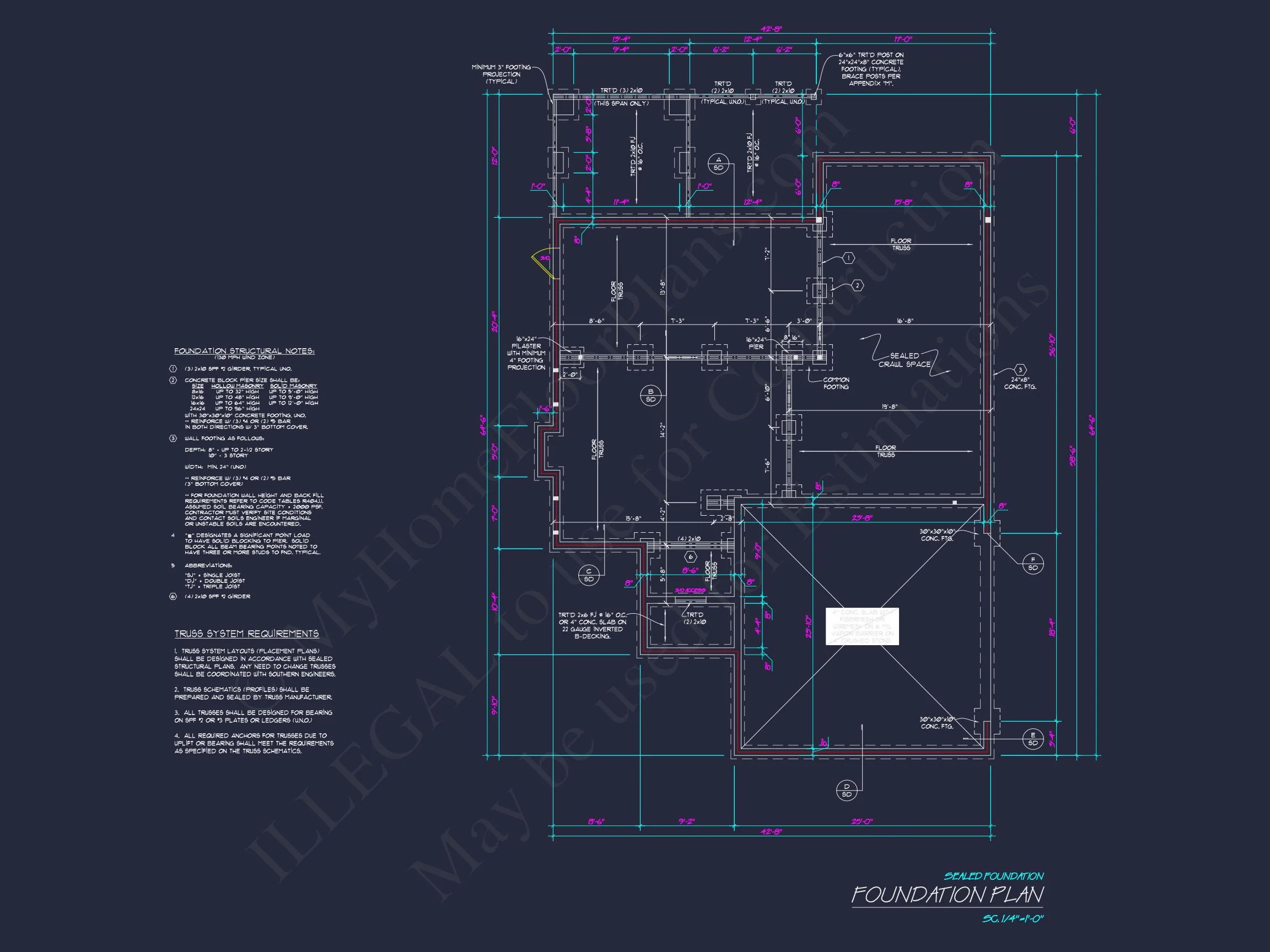 15-1496 HOUSE PLAN - Cape Cod Home Plan - 3-Bed, 2.5-Bath, 2,033 SF 65 "Architect's blueprint of a custom house design showcasing detailed floor plans"