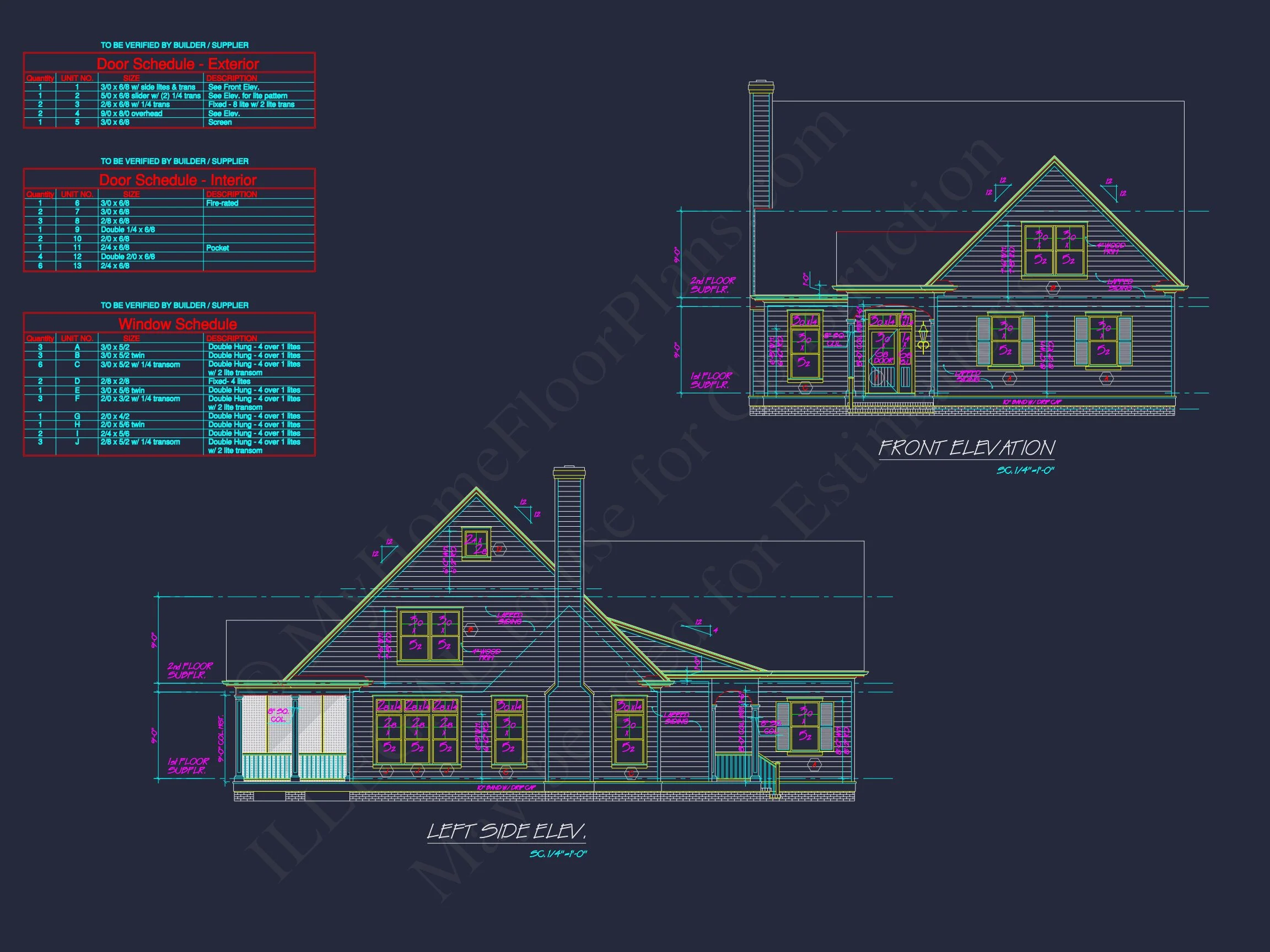 15-1496 HOUSE PLAN - Cape Cod Home Plan - 3-Bed, 2.5-Bath, 2,033 SF 60 "Detailed CAD designs and blueprints for architectural project"