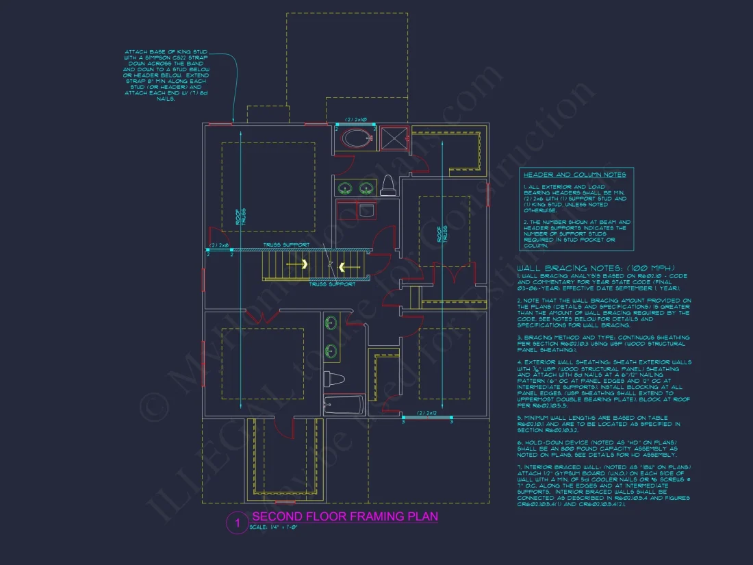 "Image of a modern suburban house plan featuring spacious floor plans and detailed CAD designs"