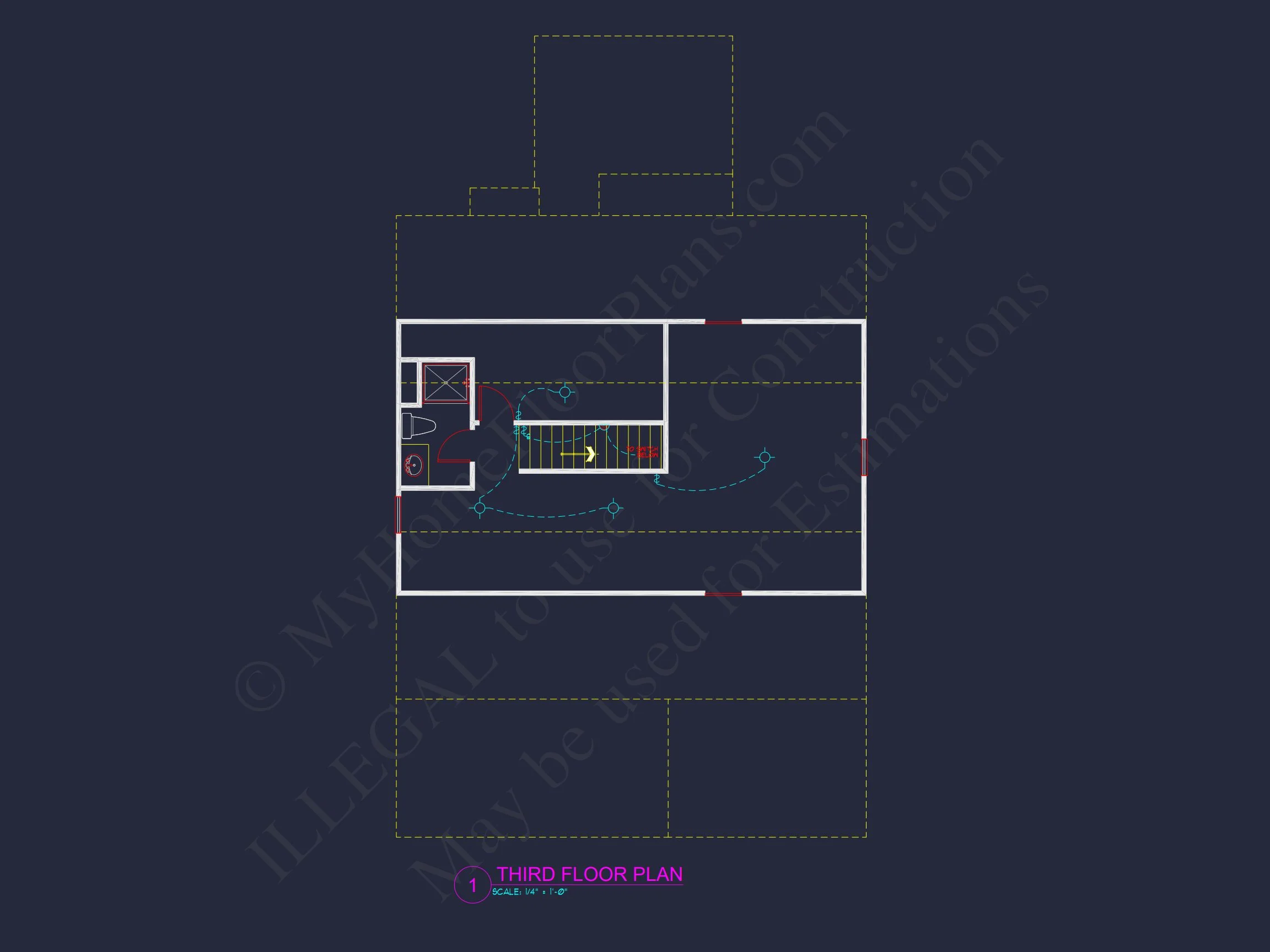 "Suburban modern house with spacious floor layout and CAD design blueprints"