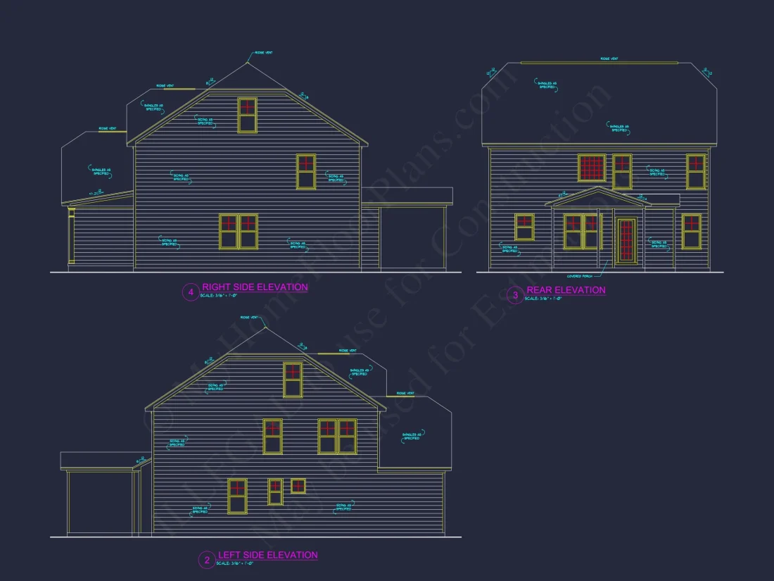 Modern Suburban house Plan with Spacious Floor Plans and CAD Designs