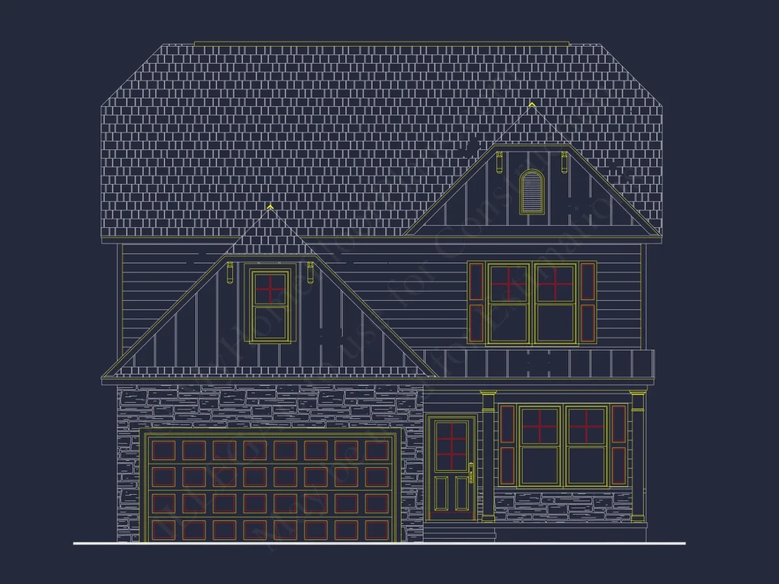 Modern Suburban house Plan with Spacious Floor Plans and CAD Designs