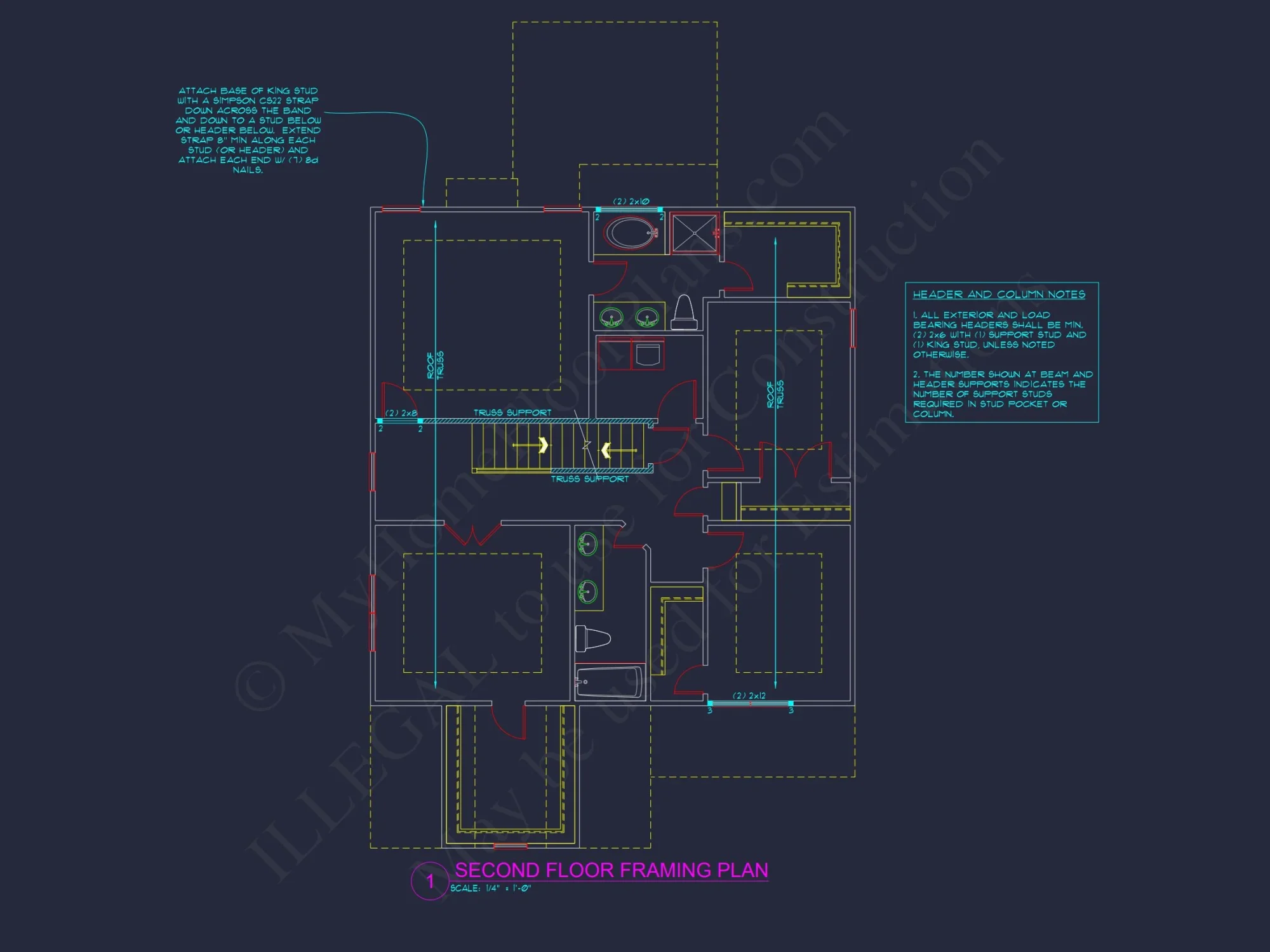Craftsman house Plan: 2-Story Floor Plan with 4 Beds & CAD Designs