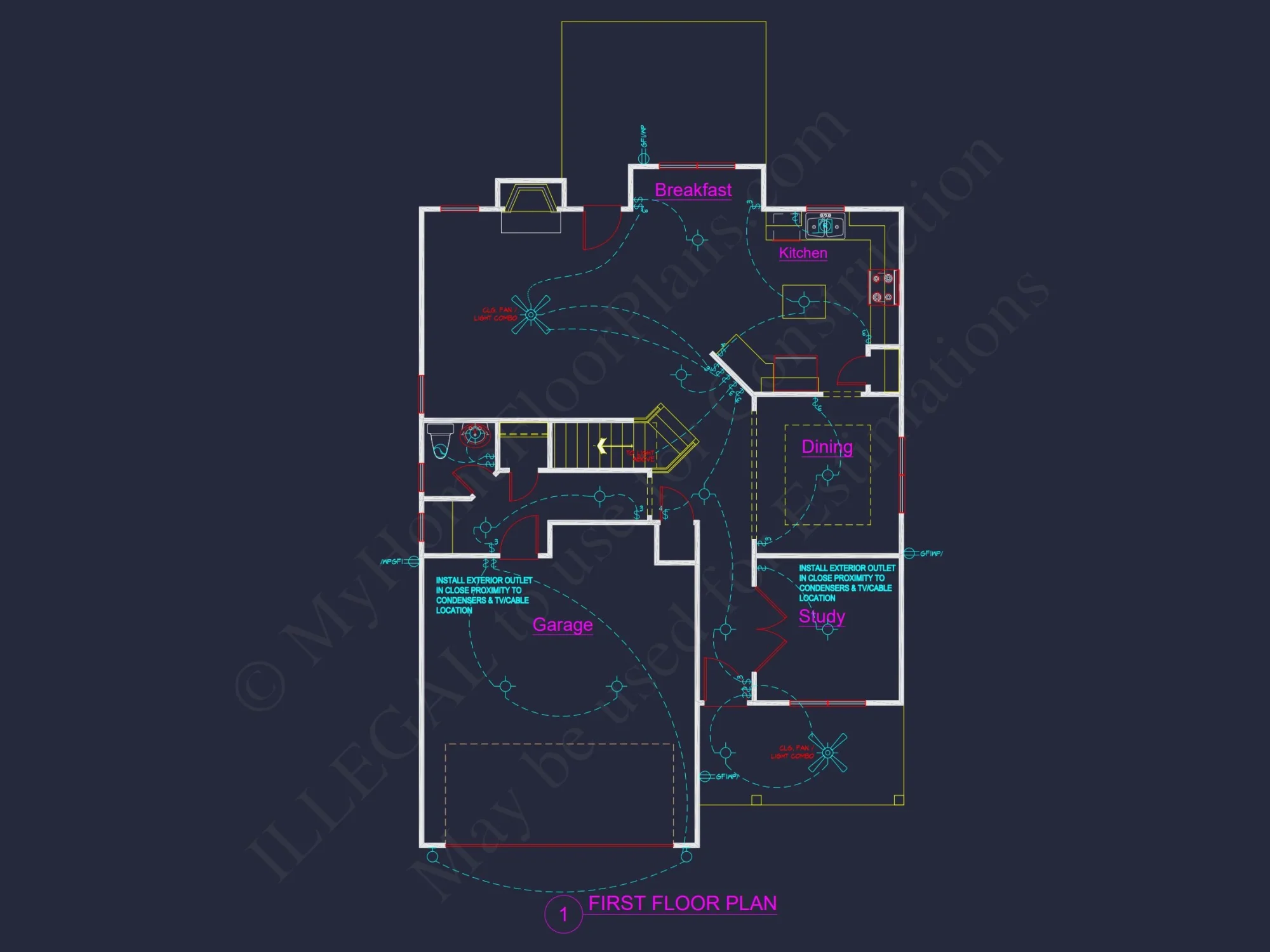 Craftsman house Plan: 2-Story Floor Plan with 4 Beds & CAD Designs