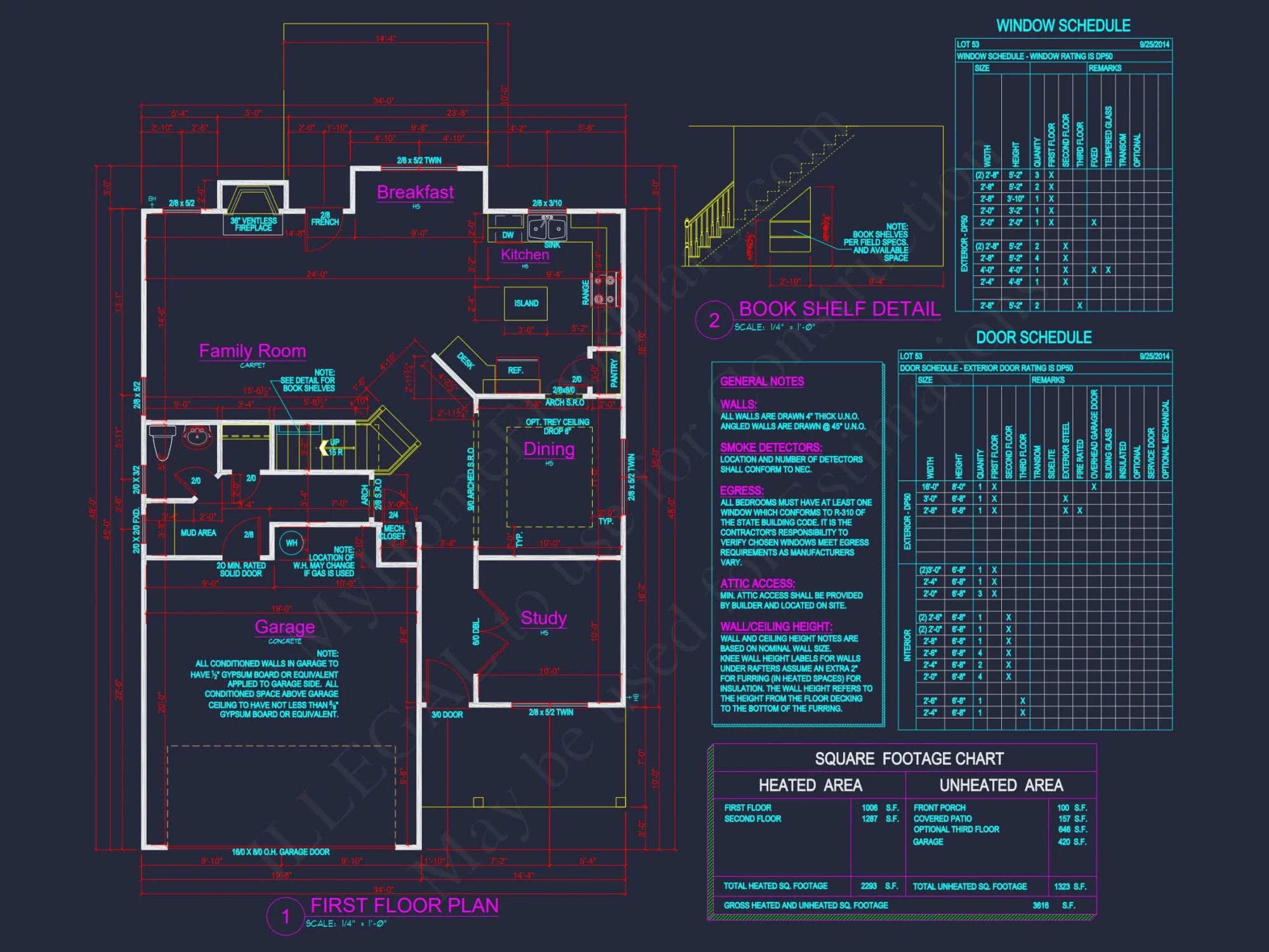 Craftsman house Plan: 2-Story Floor Plan with 4 Beds & CAD Designs