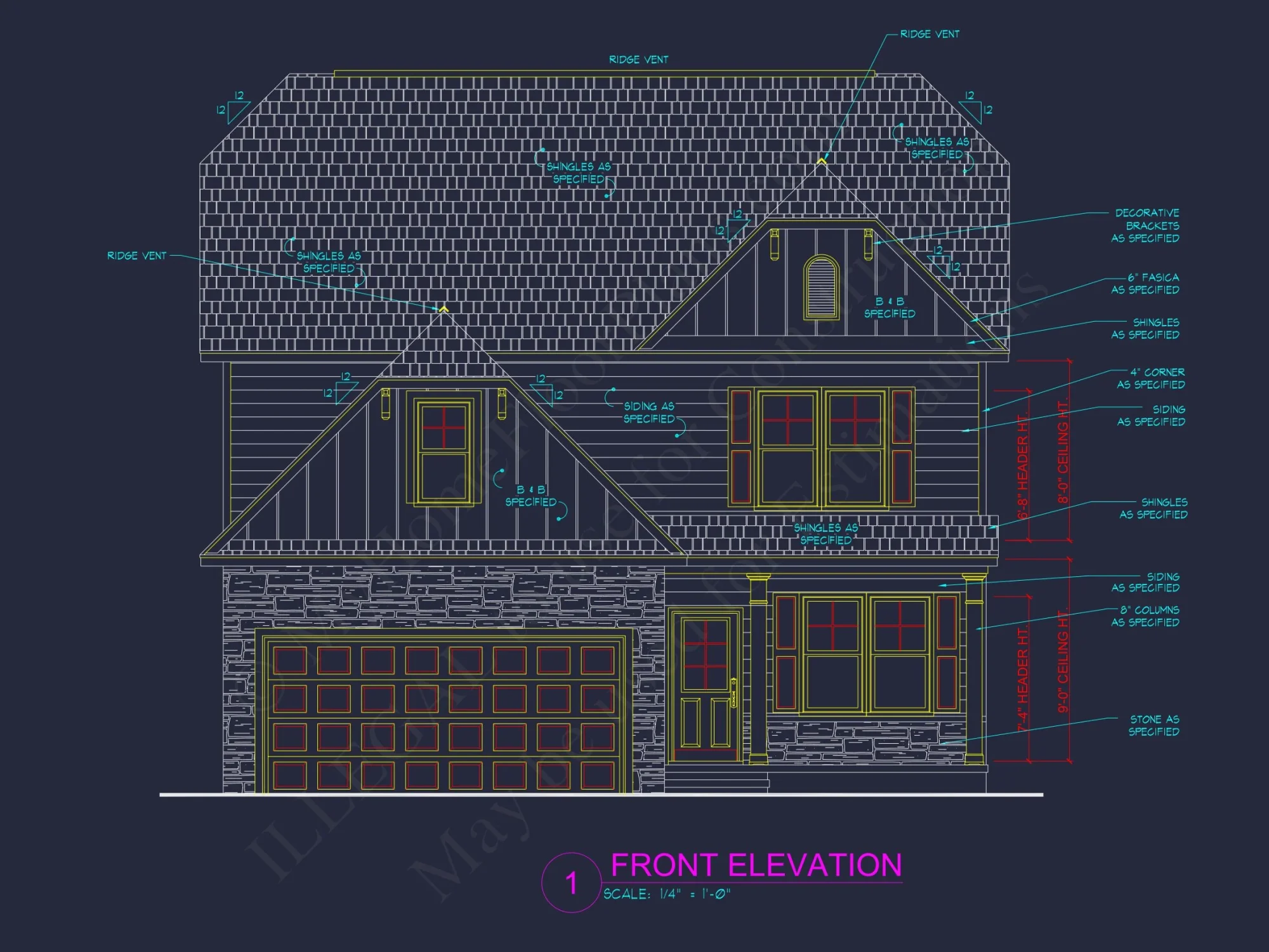 Craftsman house Plan: 2-Story Floor Plan with 4 Beds & CAD Designs