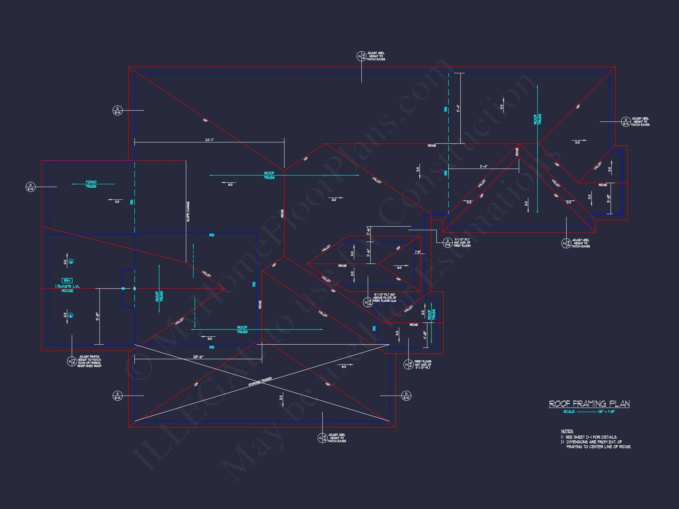 15-1353 HOUSE PLAN - Craftsman House Plan CAD Blueprint with Spacious Floor Designs 13 Craftsman house Plan CAD Blueprint with Spacious Floor Designs