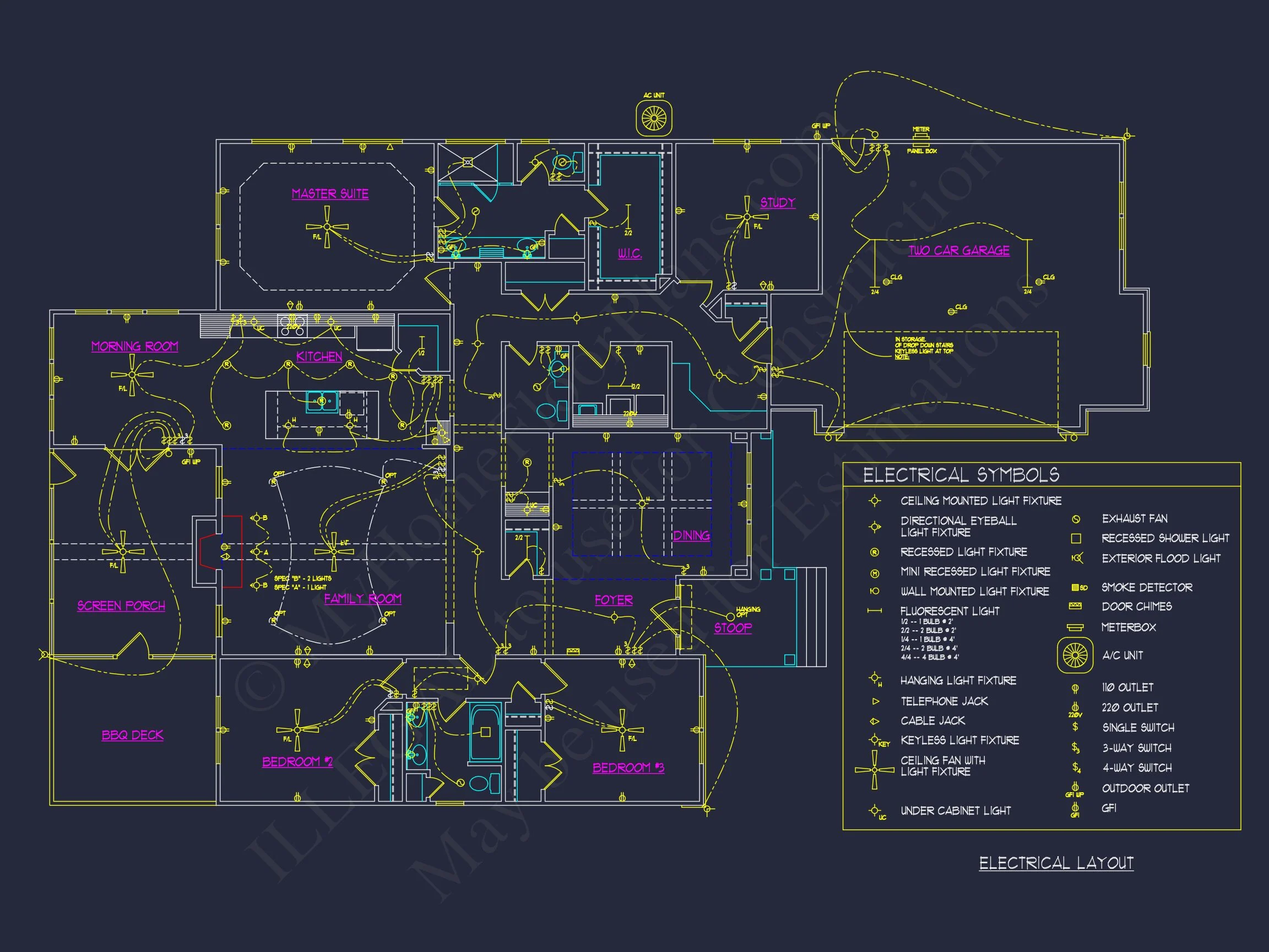 15-1353 HOUSE PLAN - Craftsman House Plan CAD Blueprint with Spacious Floor Designs 10 Craftsman house Plan CAD Blueprint with Spacious Floor Designs