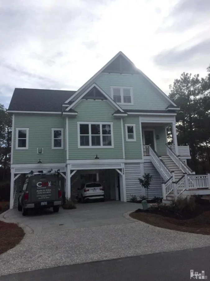 Coastal Beach House Floor Plan with 2.5 Stories and CAD Design