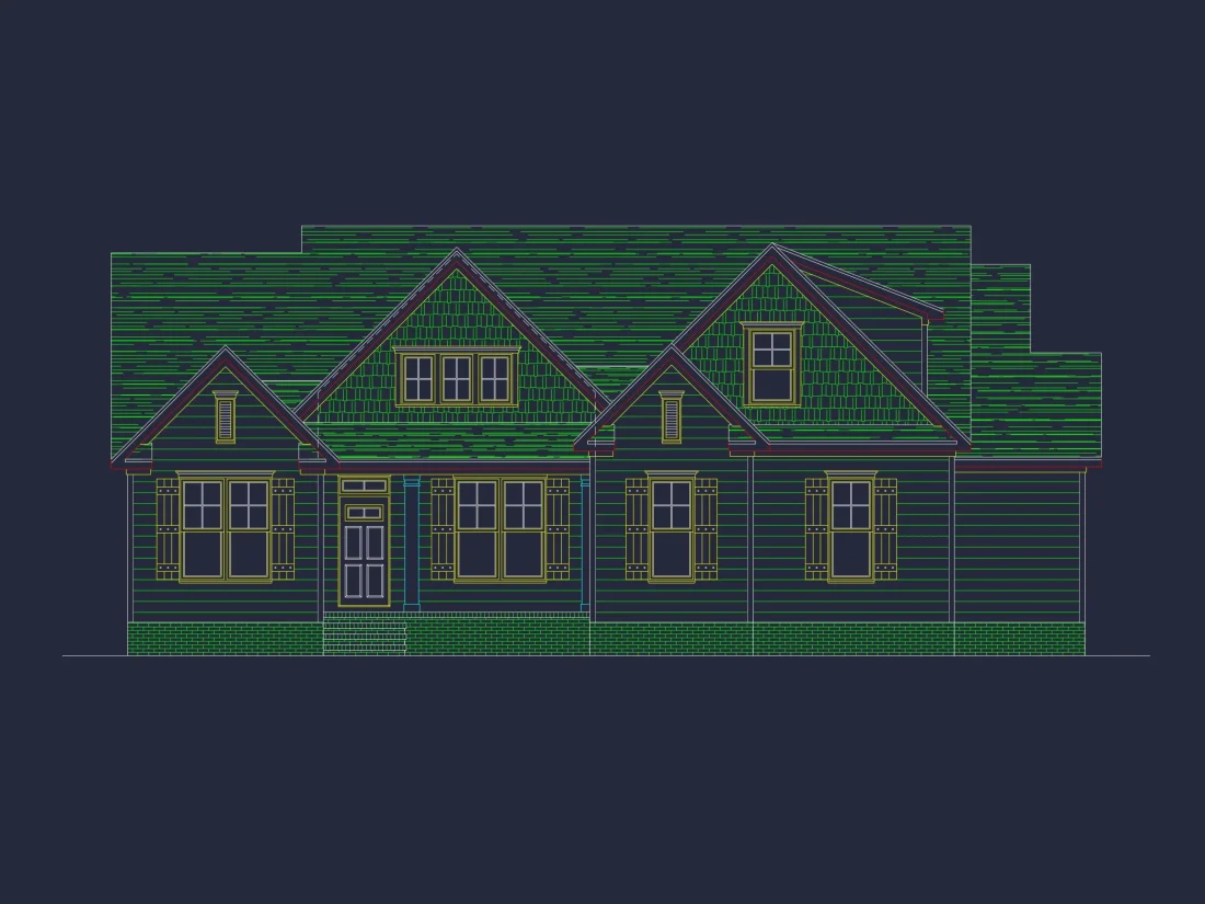 Craftsman house Floor Plan with Bonus Room and Open Design