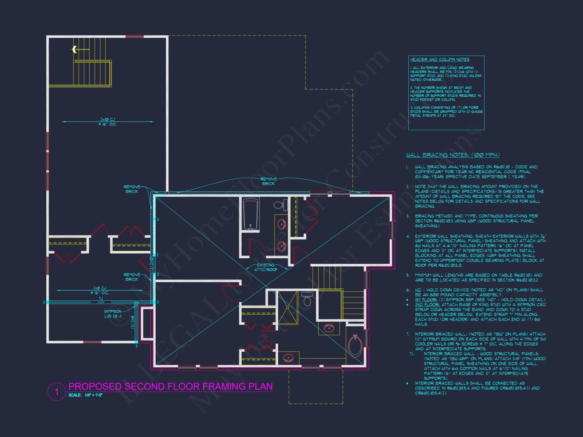 Stunning 2-Story house Plan with Blueprint Designs and CAD