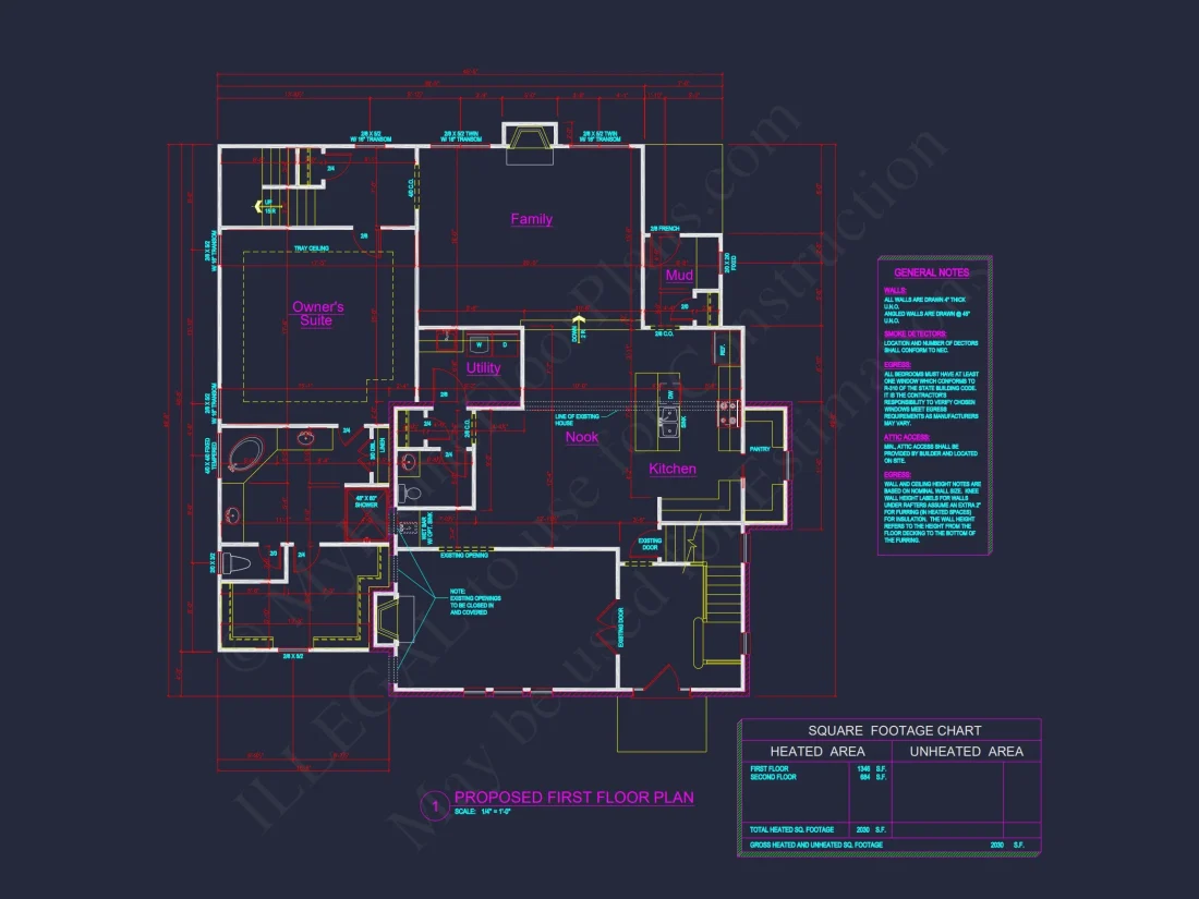 Stunning 2-Story house Plan with Blueprint Designs and CAD