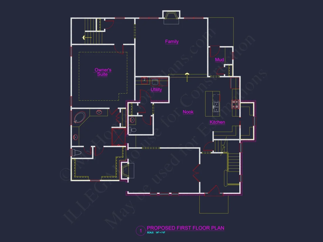 Stunning 2-Story house Plan with Blueprint Designs and CAD