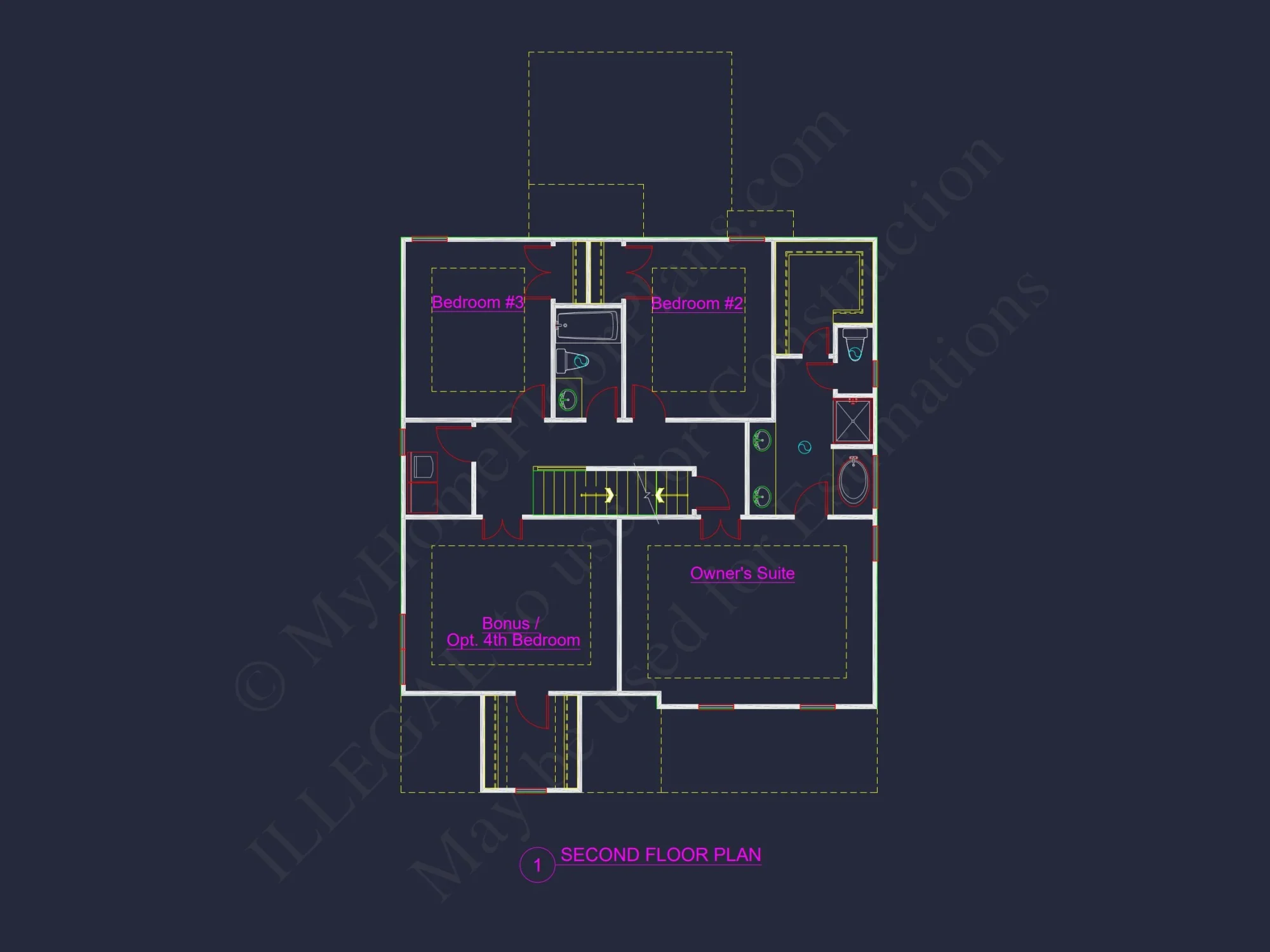 Traditional house Plan with Open Floor Blueprint Designs