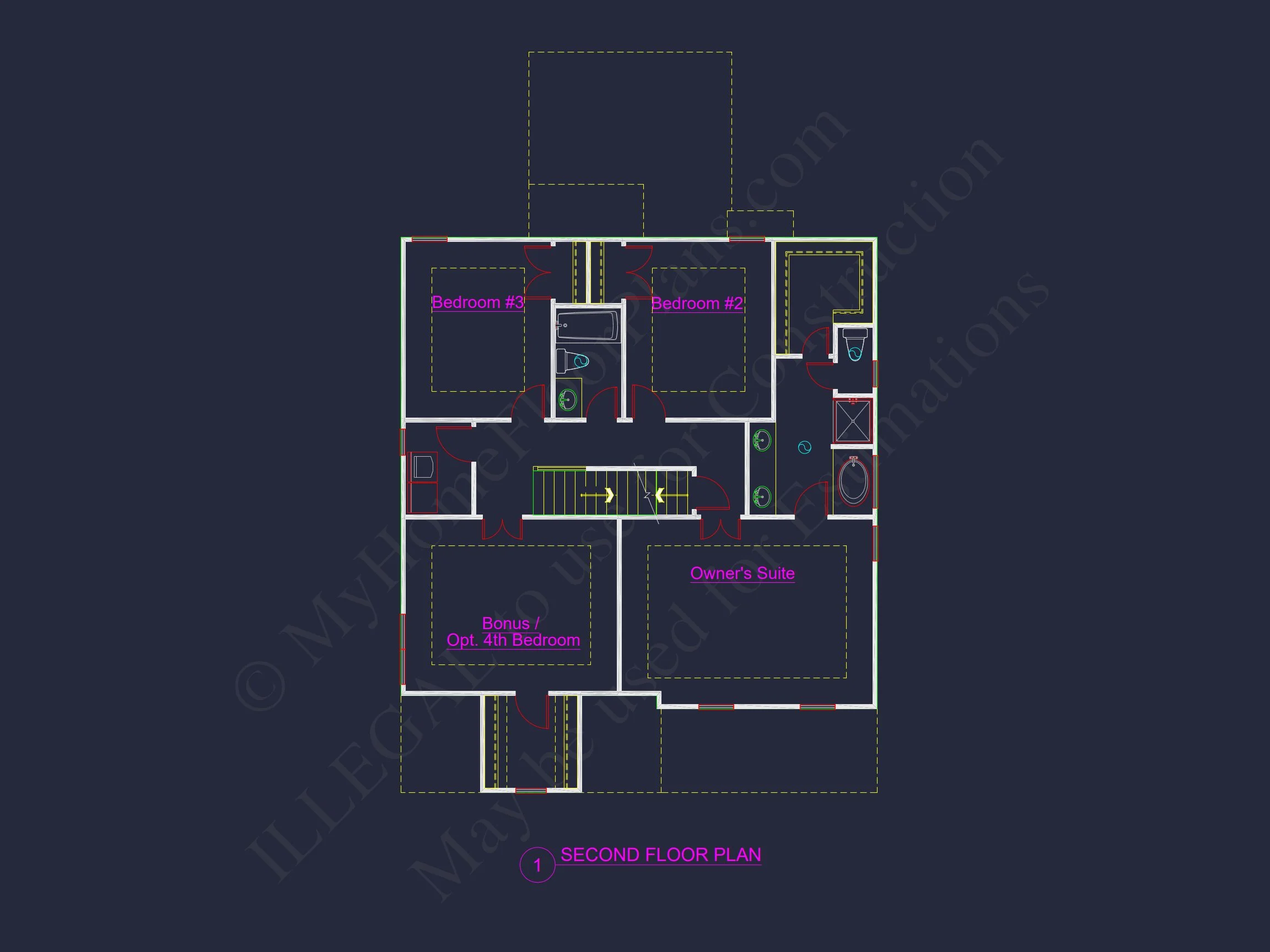 Traditional house Plan with Open Floor Blueprint Designs
