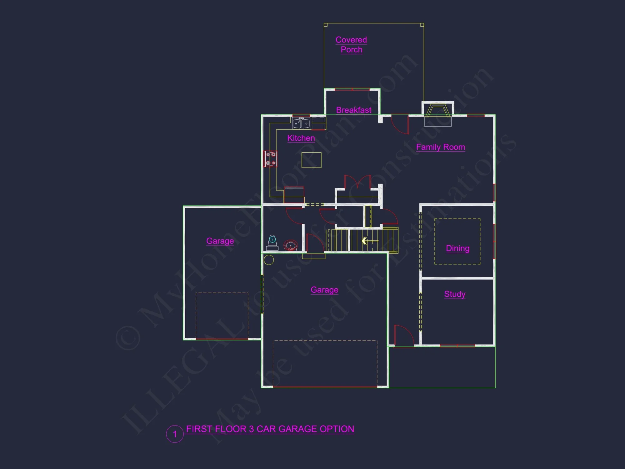 Traditional house Plan with Open Floor Blueprint Designs