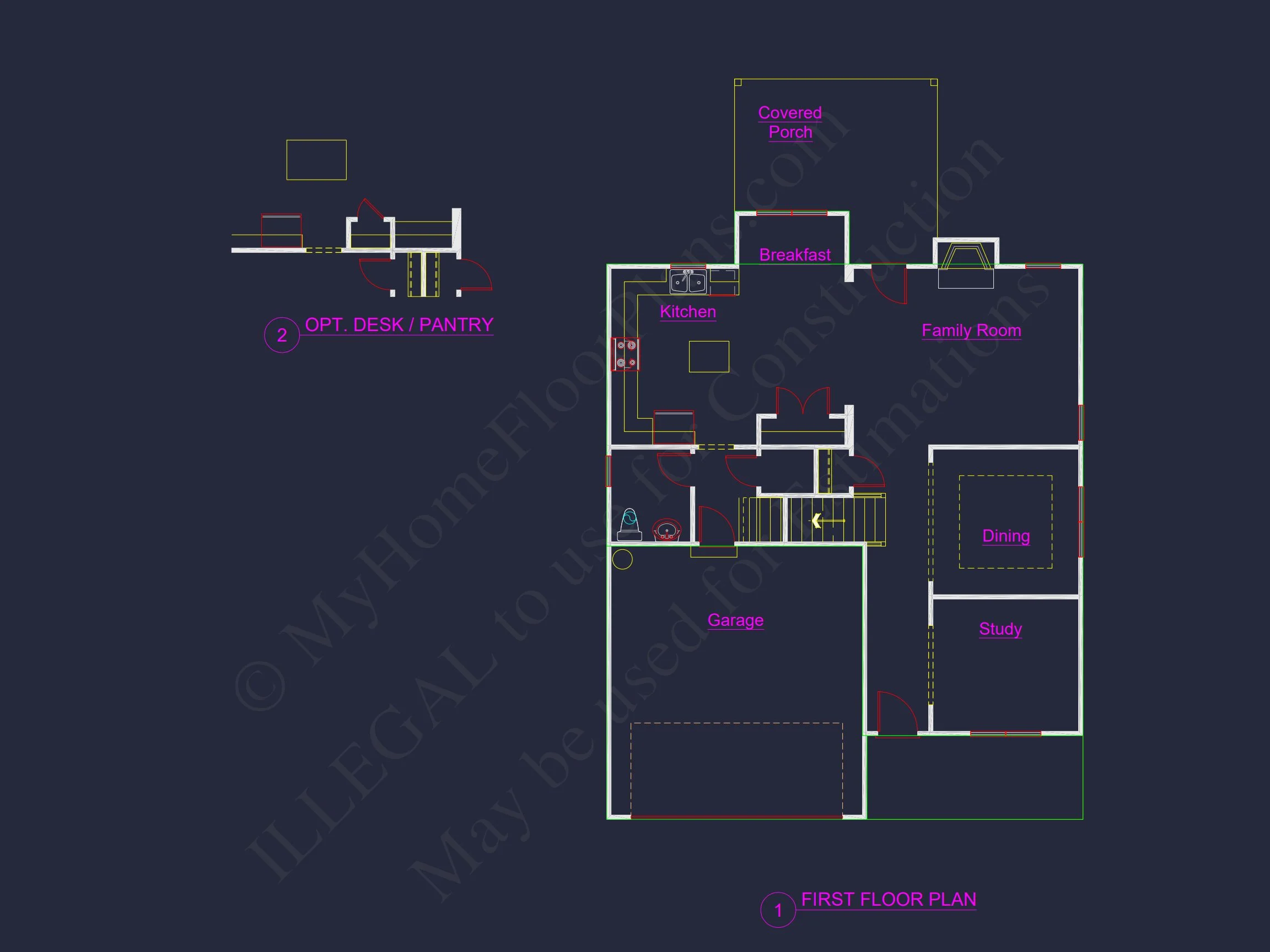 Traditional house Plan with Open Floor Blueprint Designs