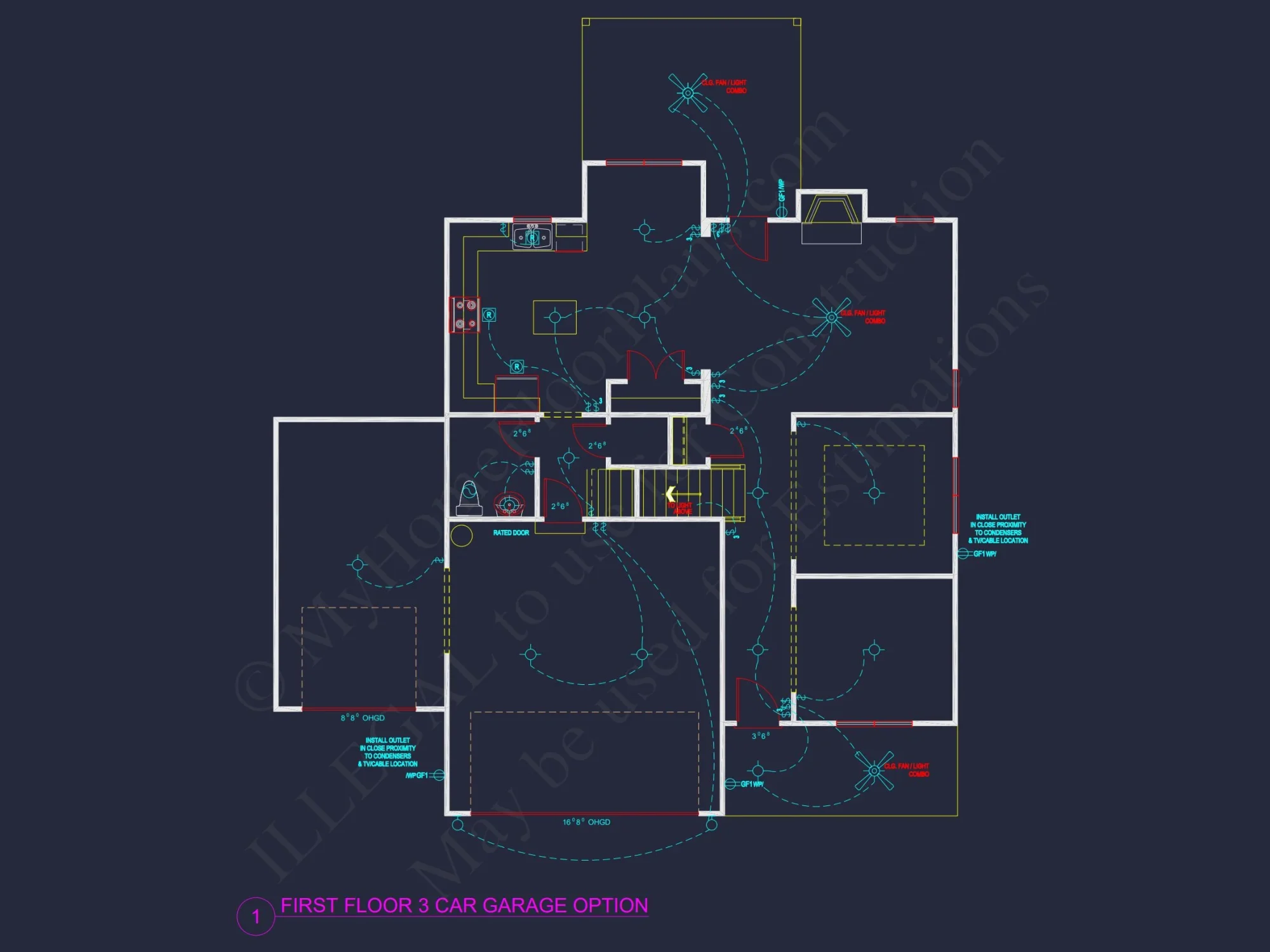 Traditional house Plan with Open Floor Blueprint Designs