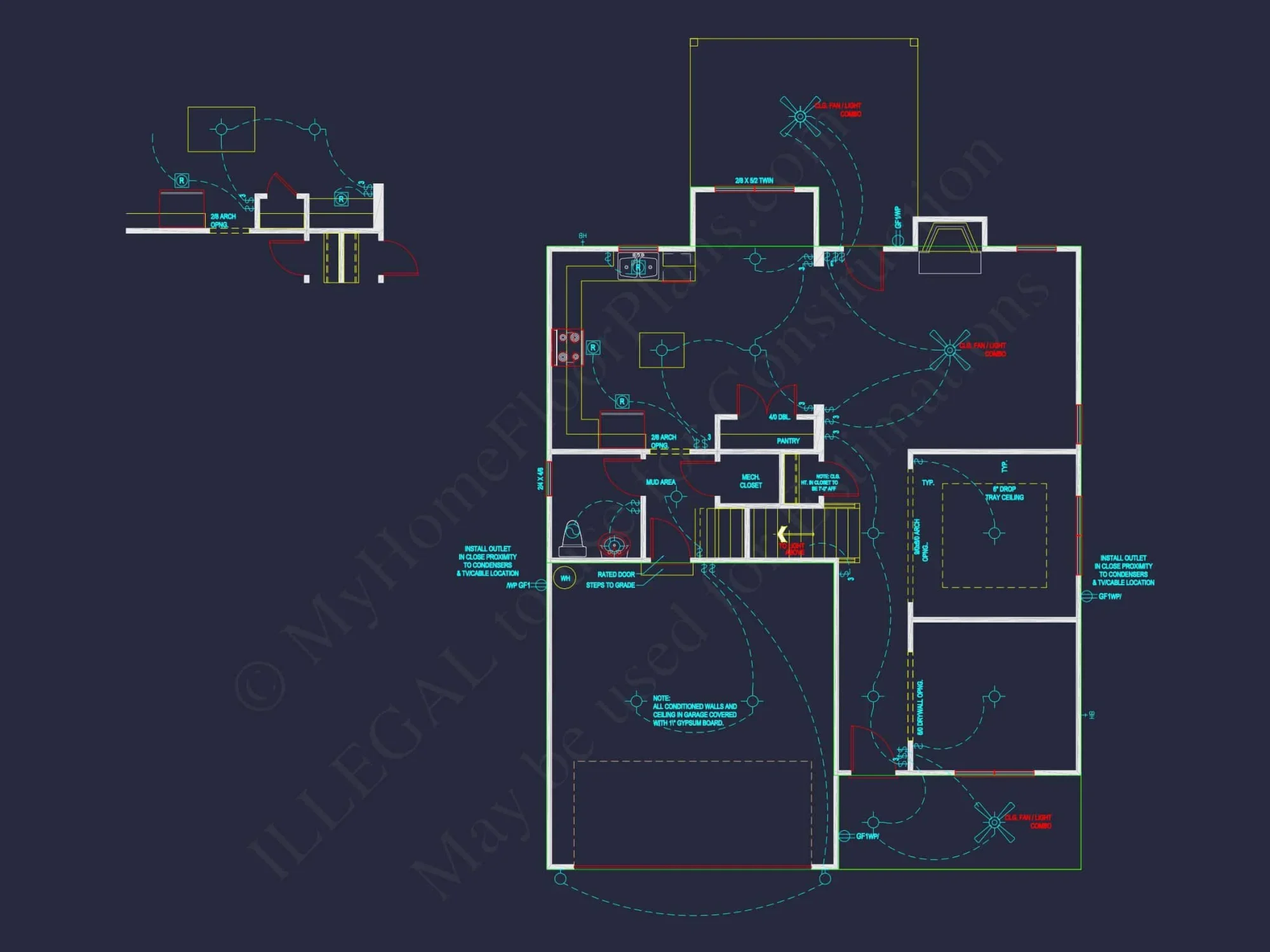 Traditional house Plan with Open Floor Blueprint Designs