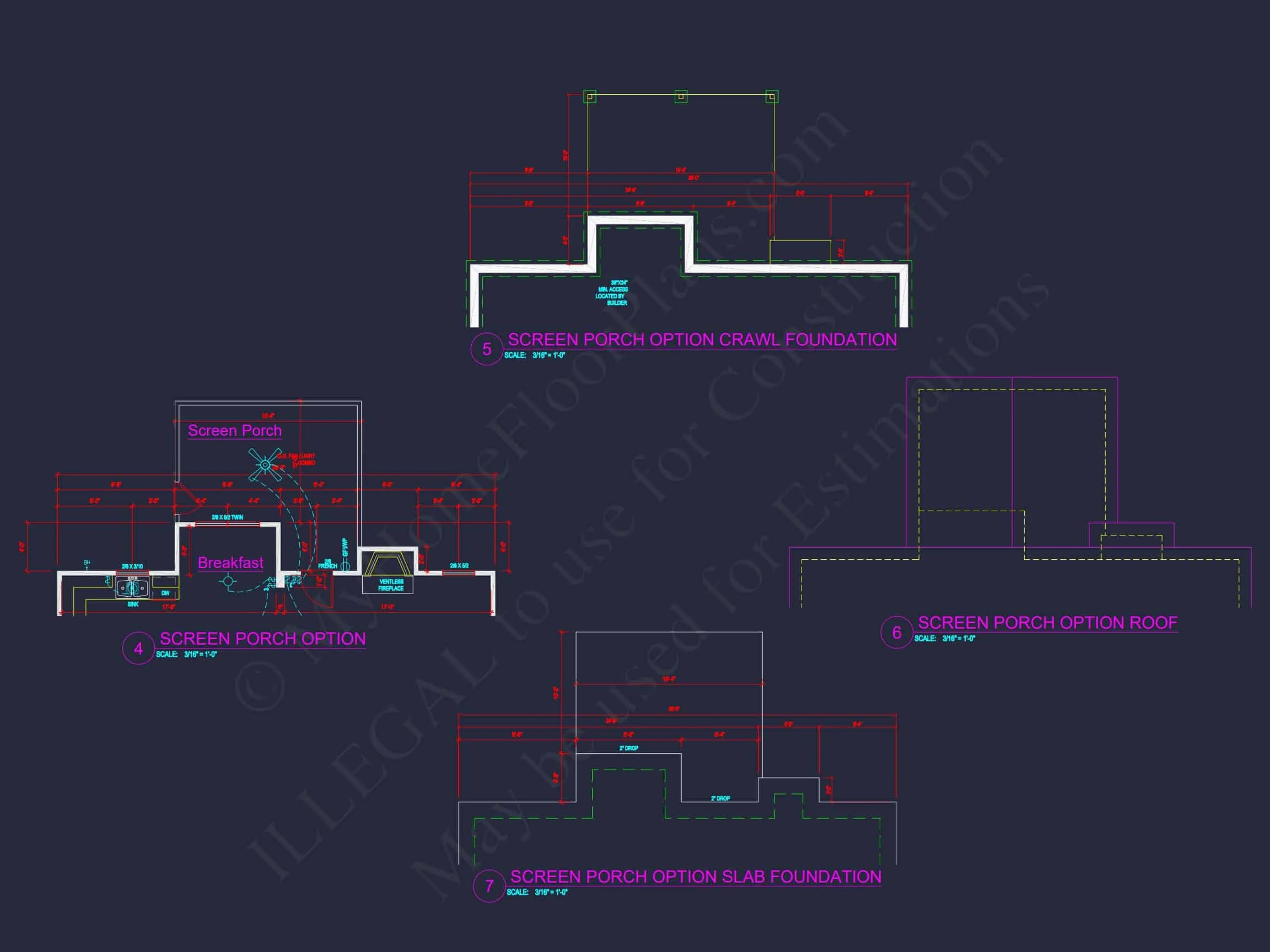 Traditional house Plan with Open Floor Blueprint Designs