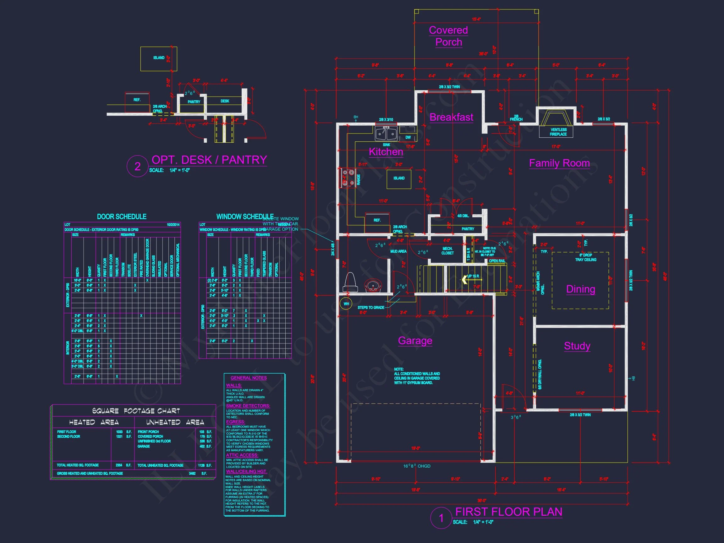 Traditional house Plan with Open Floor Blueprint Designs