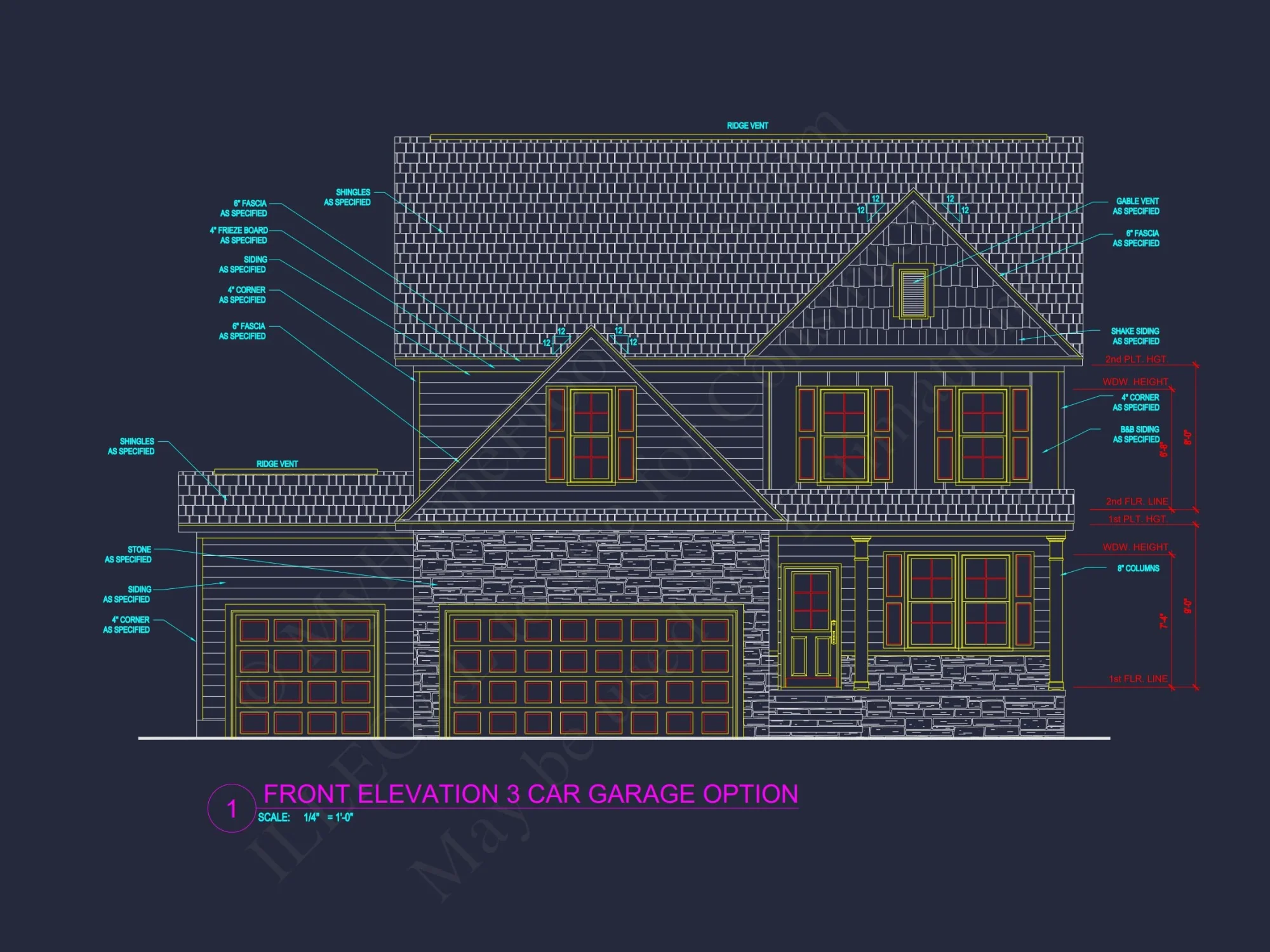 Traditional house Plan with Open Floor Blueprint Designs