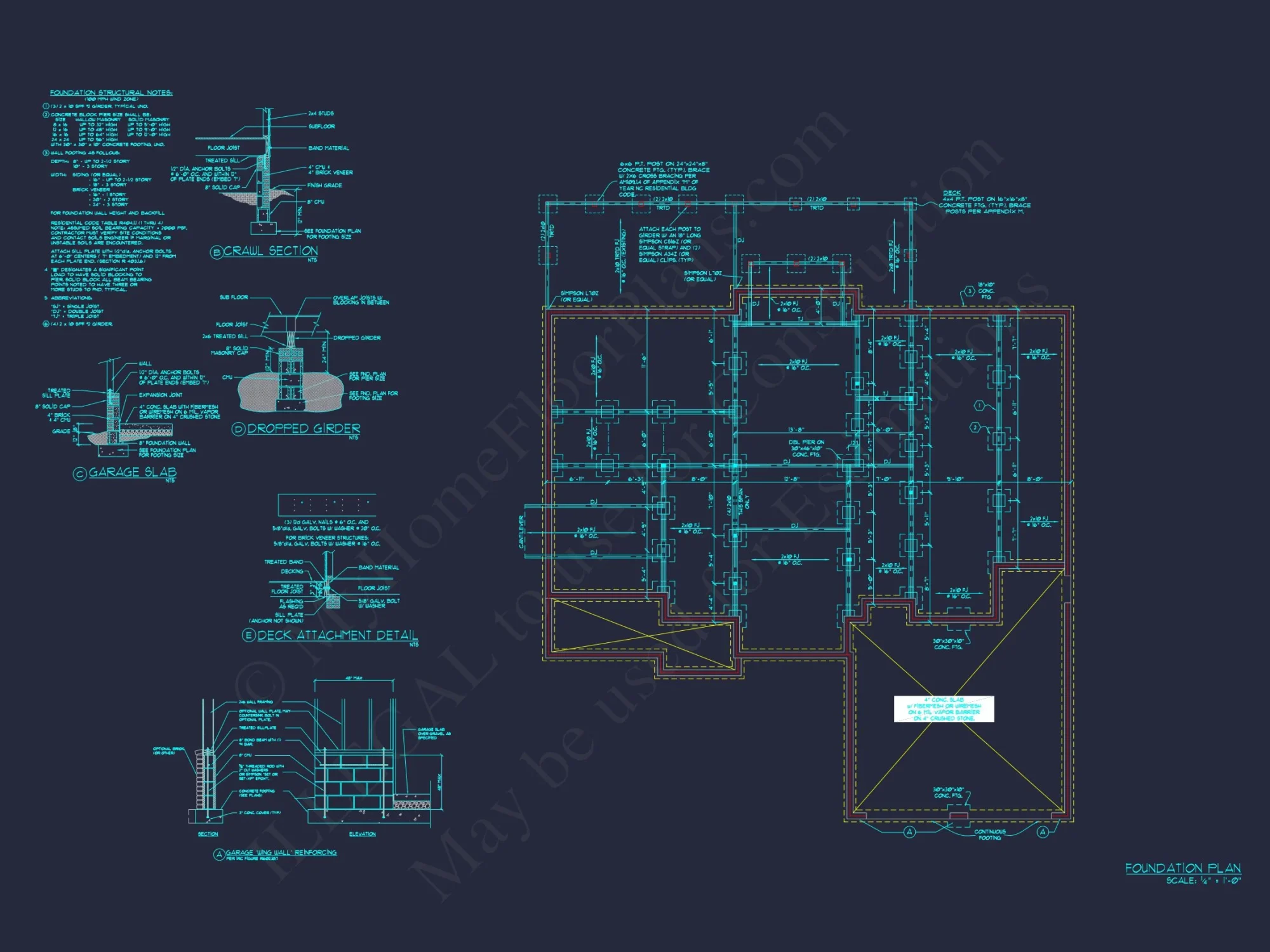 house Floor Plan Blueprint with CAD Designs for 2-story House