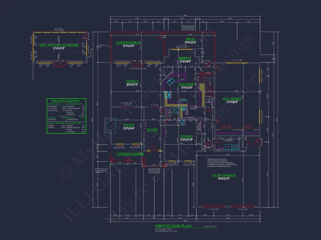 house Floor Plan Blueprint with CAD Designs for 2-story House