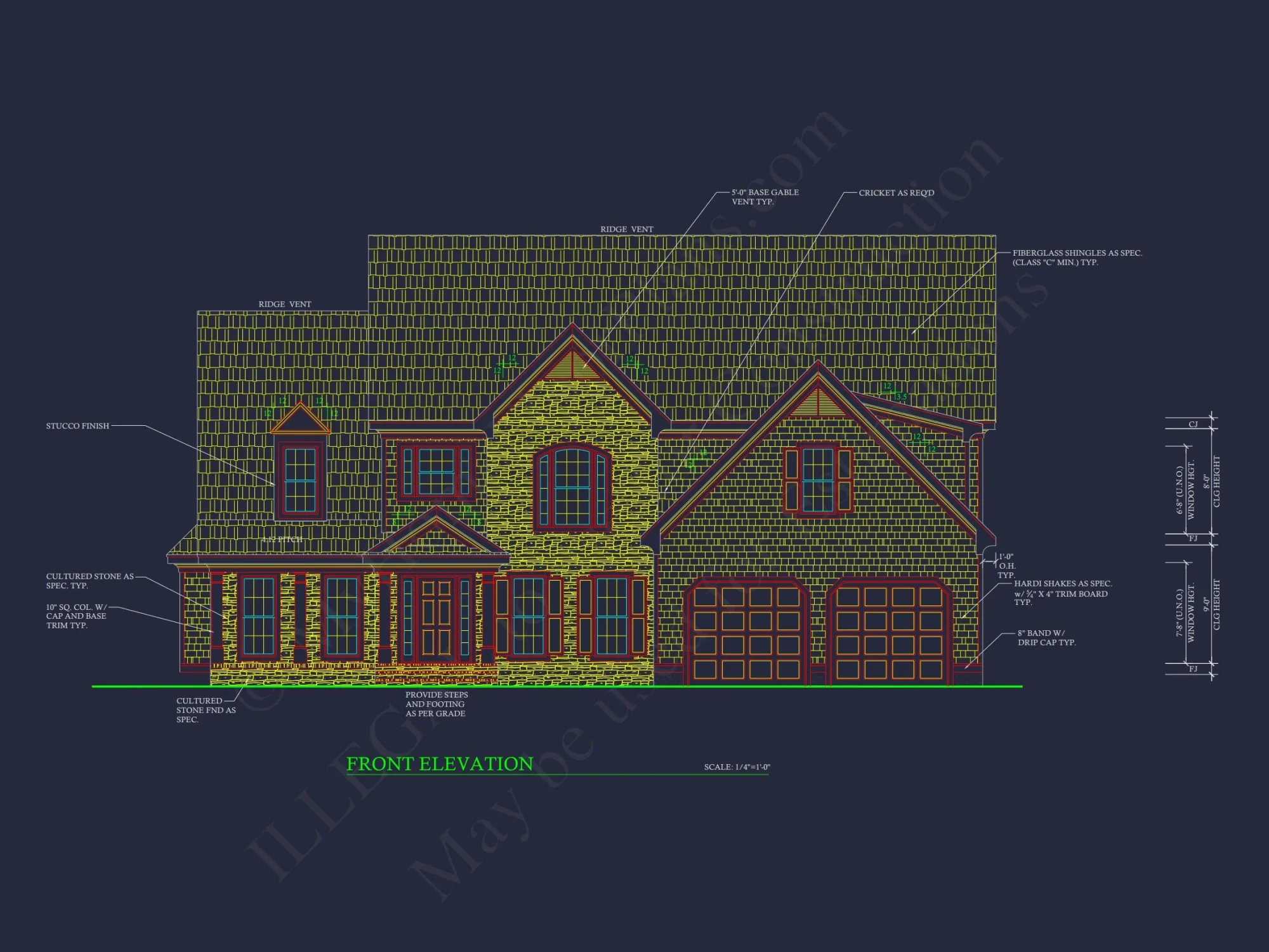 house Floor Plan Blueprint with CAD Designs for 2-story House