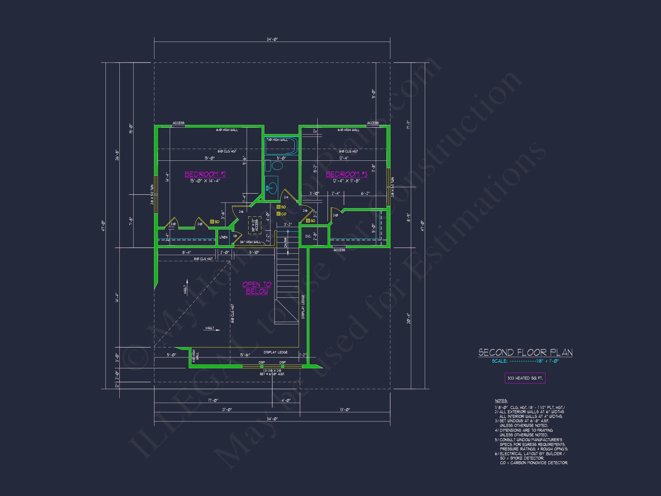 14-2045 HOUSE PLAN - Modern Farmhouse Home Plan - 3-Bed, 2-Bath, 1,650 SF 8 2-Story Craftsman house Plan with Open Floor Blueprint Designs