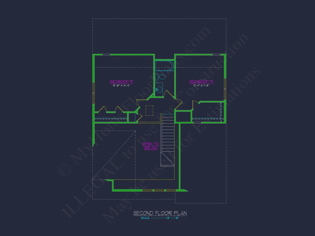 2-Story Craftsman house Plan with Open Floor Blueprint Designs