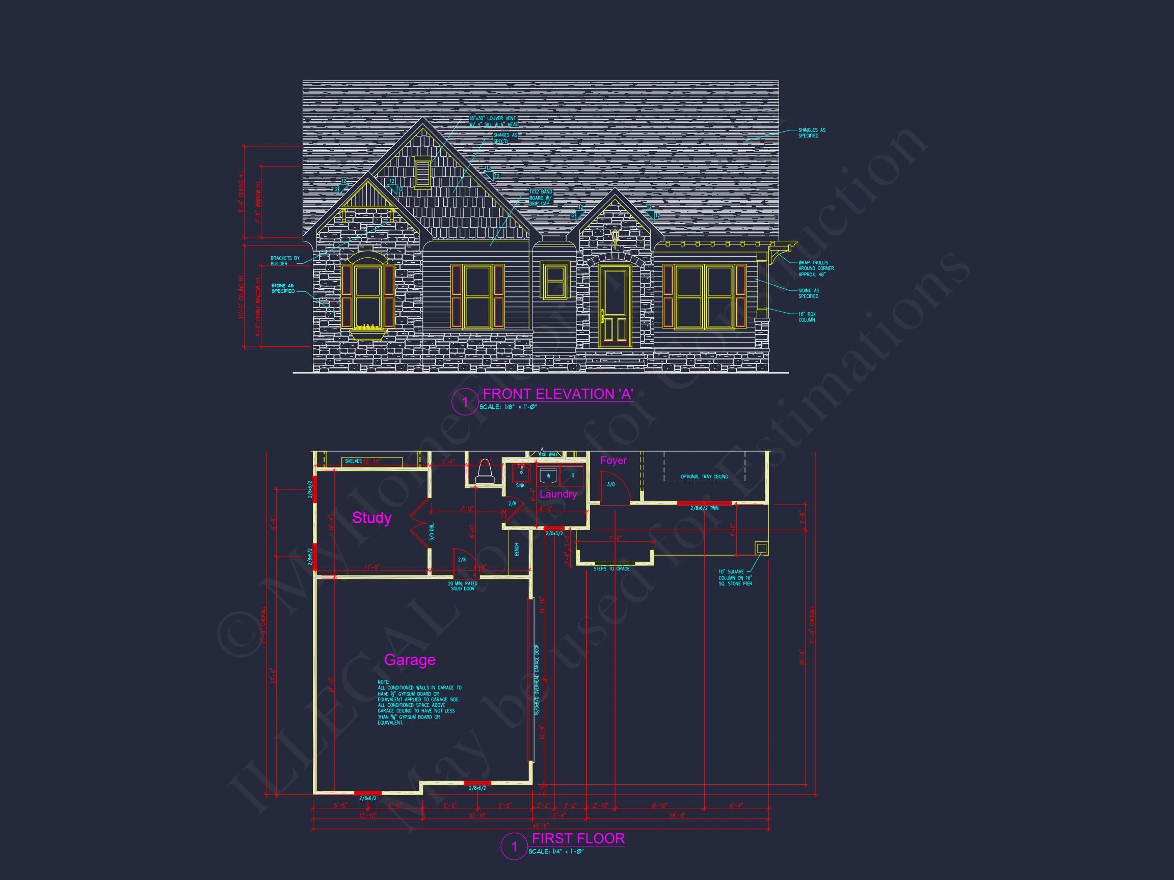 Stunning Craftsman house Plan with 3 Beds, 2 Baths, CAD Designs