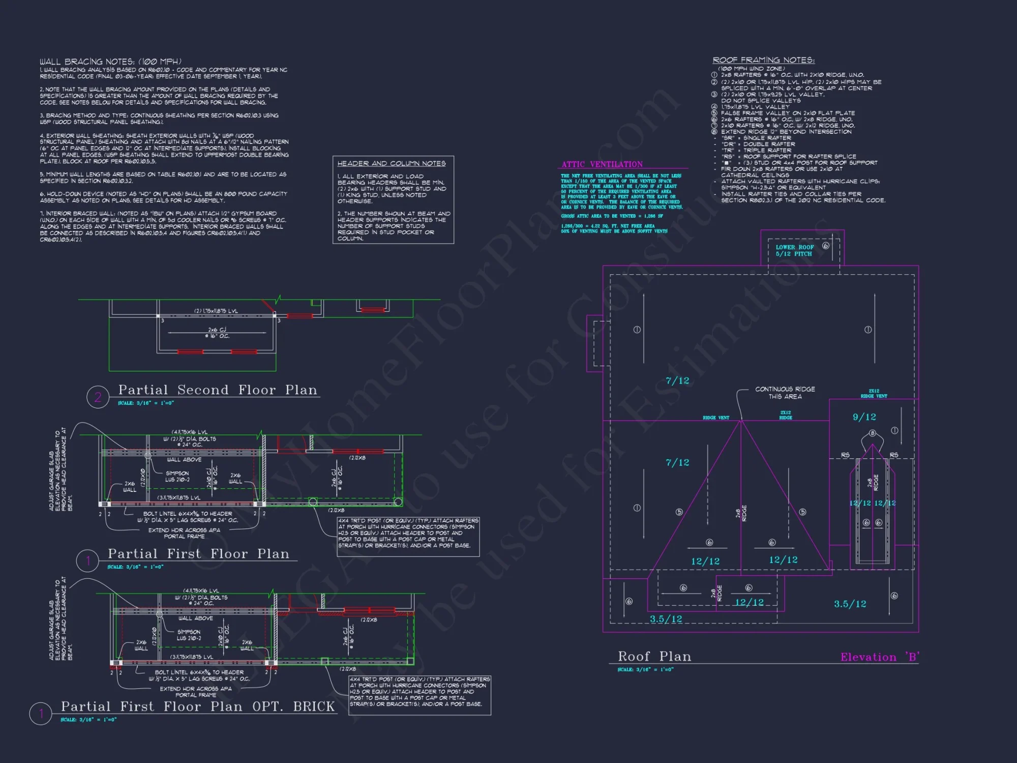 Modern Suburban house Floor Plan with CAD Architectural Designs