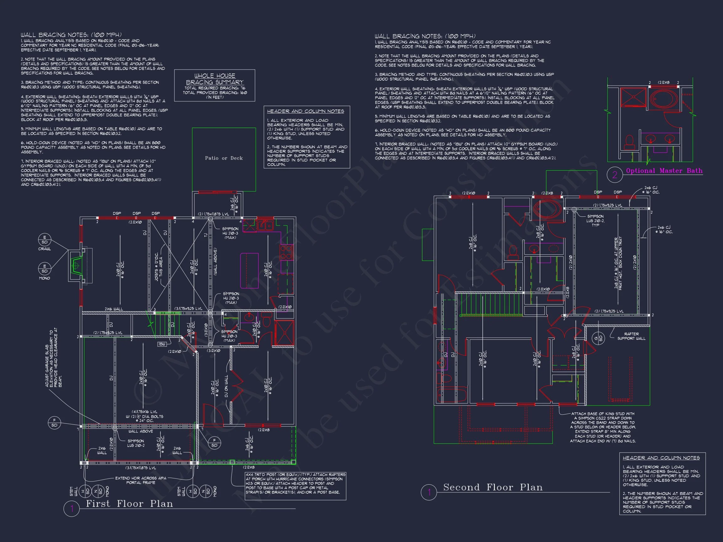 14-1673 HOUSE PLAN - Traditional Colonial Home Plan - 3-Bed, 2.5-Bath, 2,100 SF 14 Modern Suburban house Floor Plan with CAD Architectural Designs