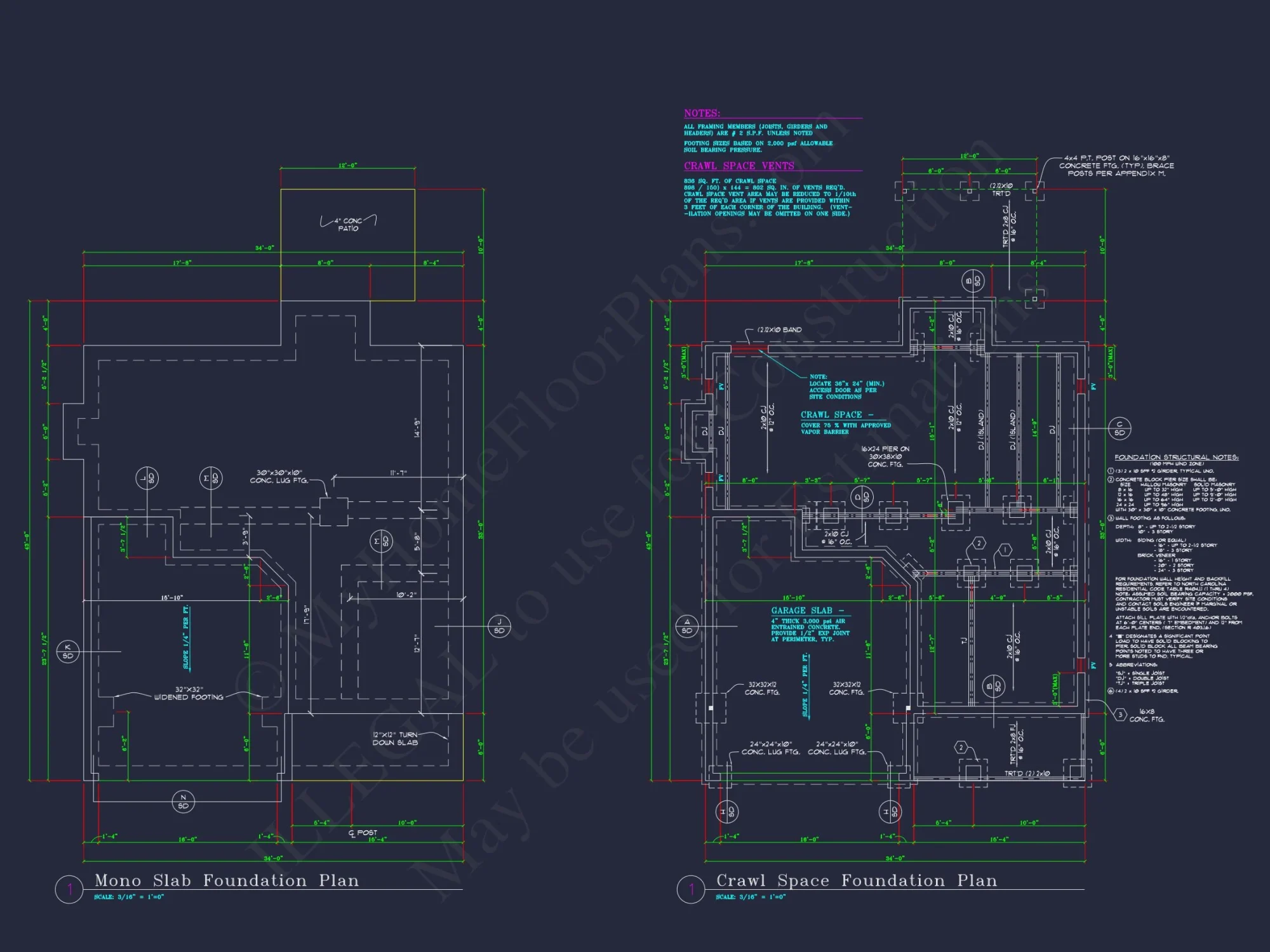 Modern Suburban house Floor Plan with CAD Architectural Designs