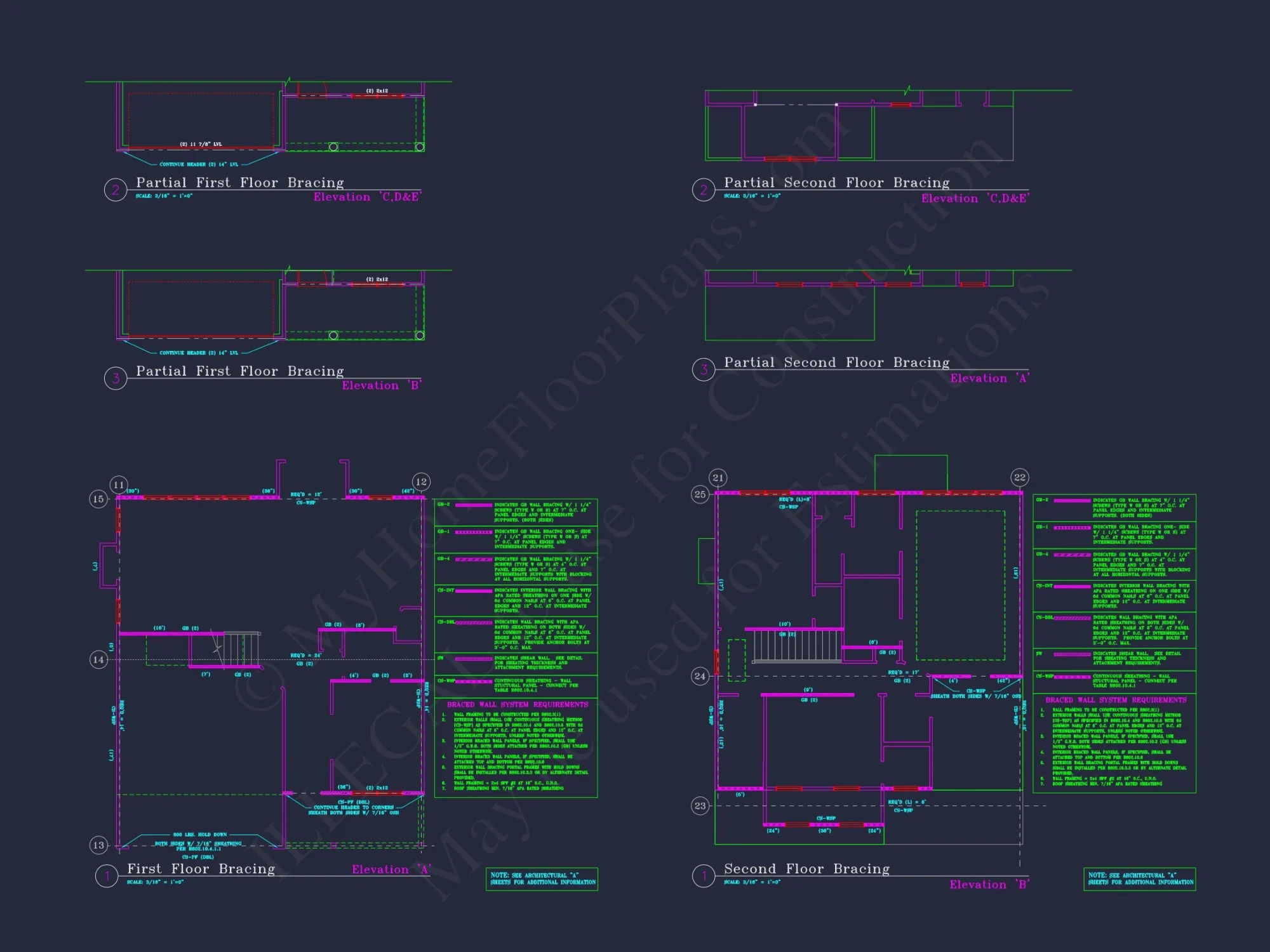 Modern Suburban house Floor Plan with CAD Architectural Designs