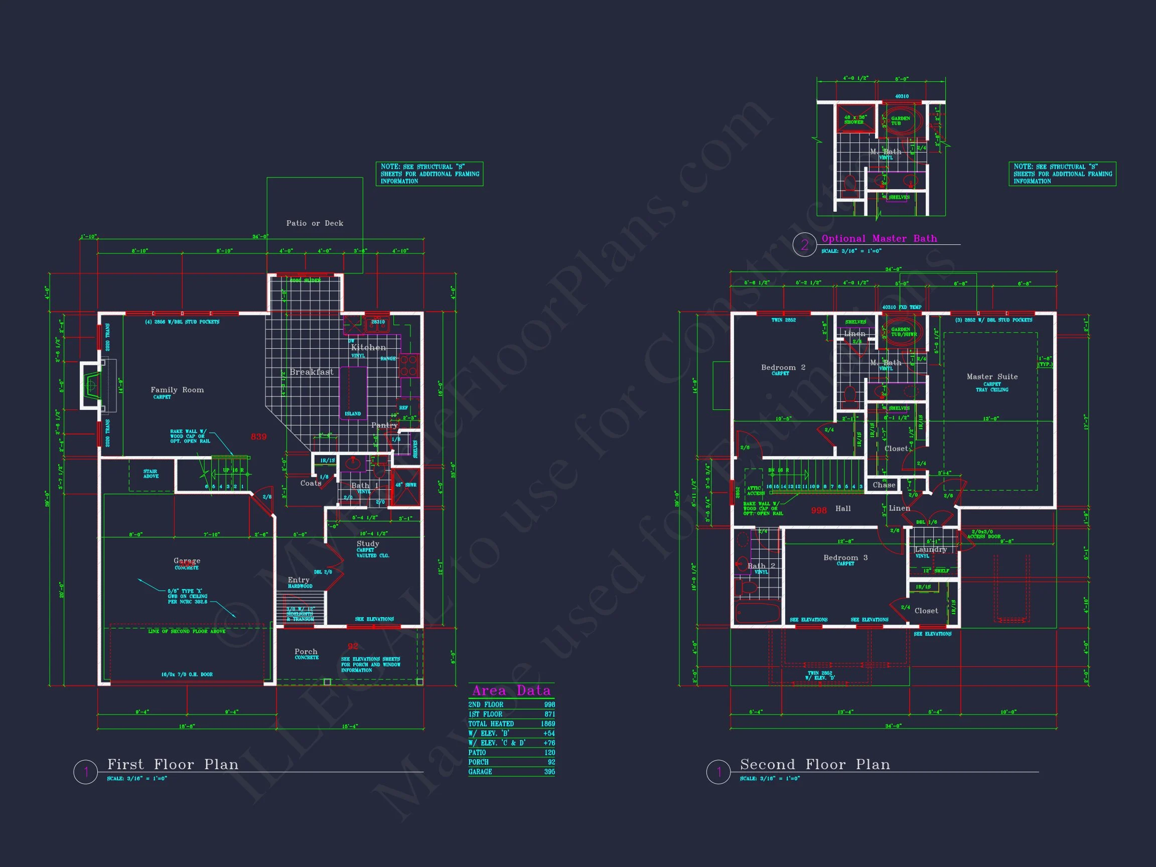 14-1673 HOUSE PLAN - Traditional Colonial Home Plan - 3-Bed, 2.5-Bath, 2,100 SF 6 Modern Suburban house Floor Plan with CAD Architectural Designs