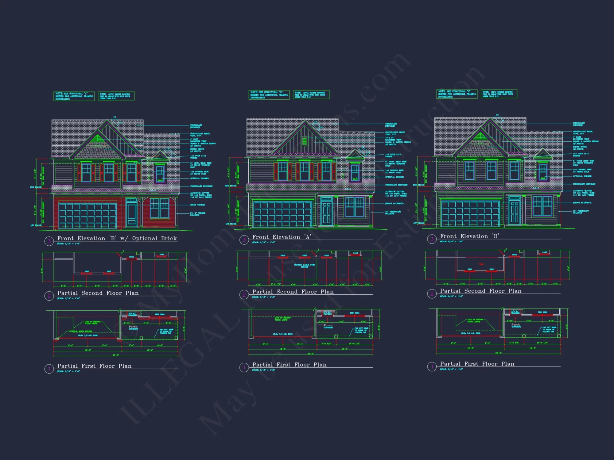 Modern Suburban house Floor Plan with CAD Architectural Designs