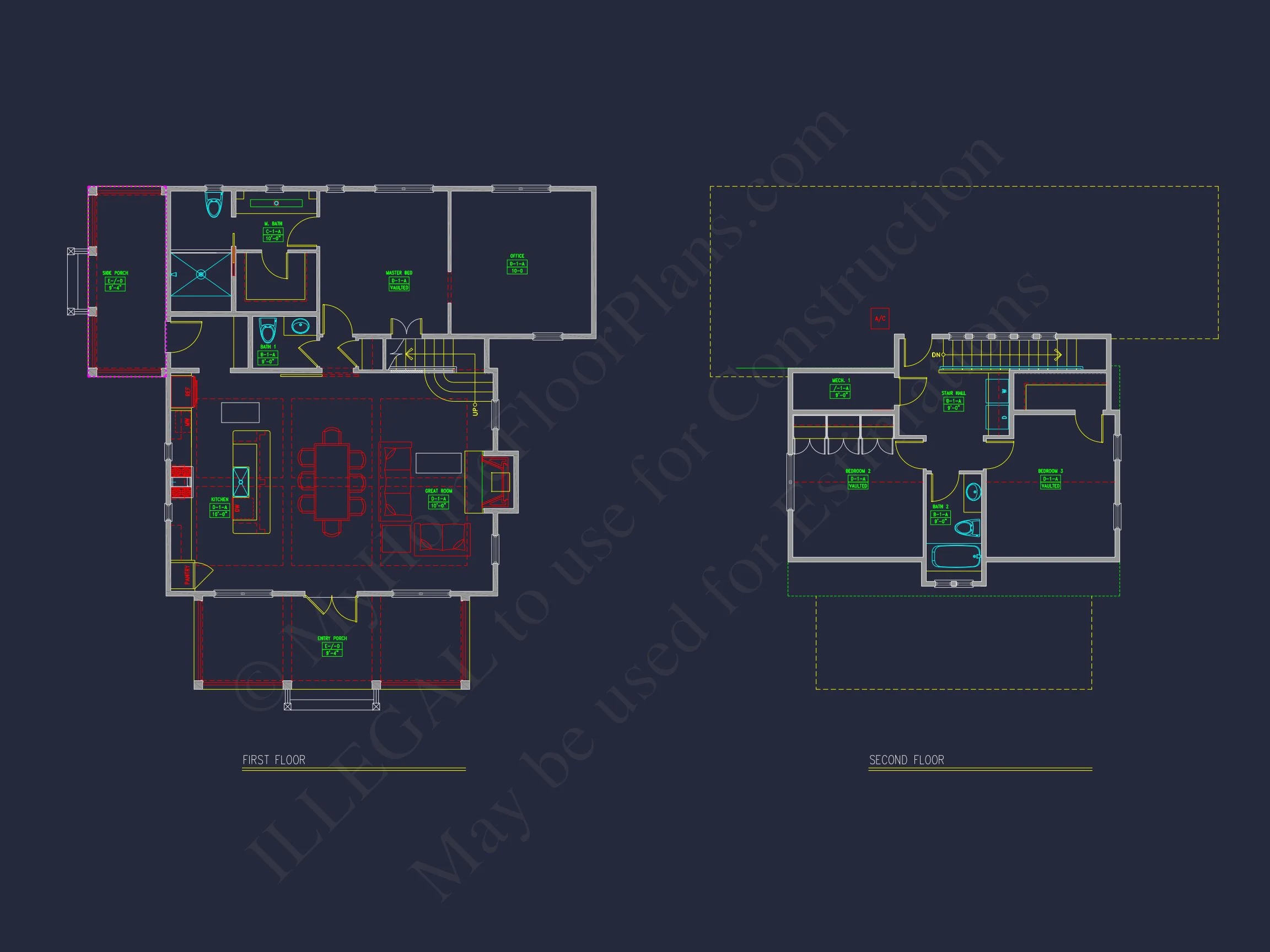14-1666 HOUSE PLAN - Farmhouse Home Plan - 3-Bed, 2-Bath, 1,850 SF 8 2-Story Traditional Craftsman house Plan