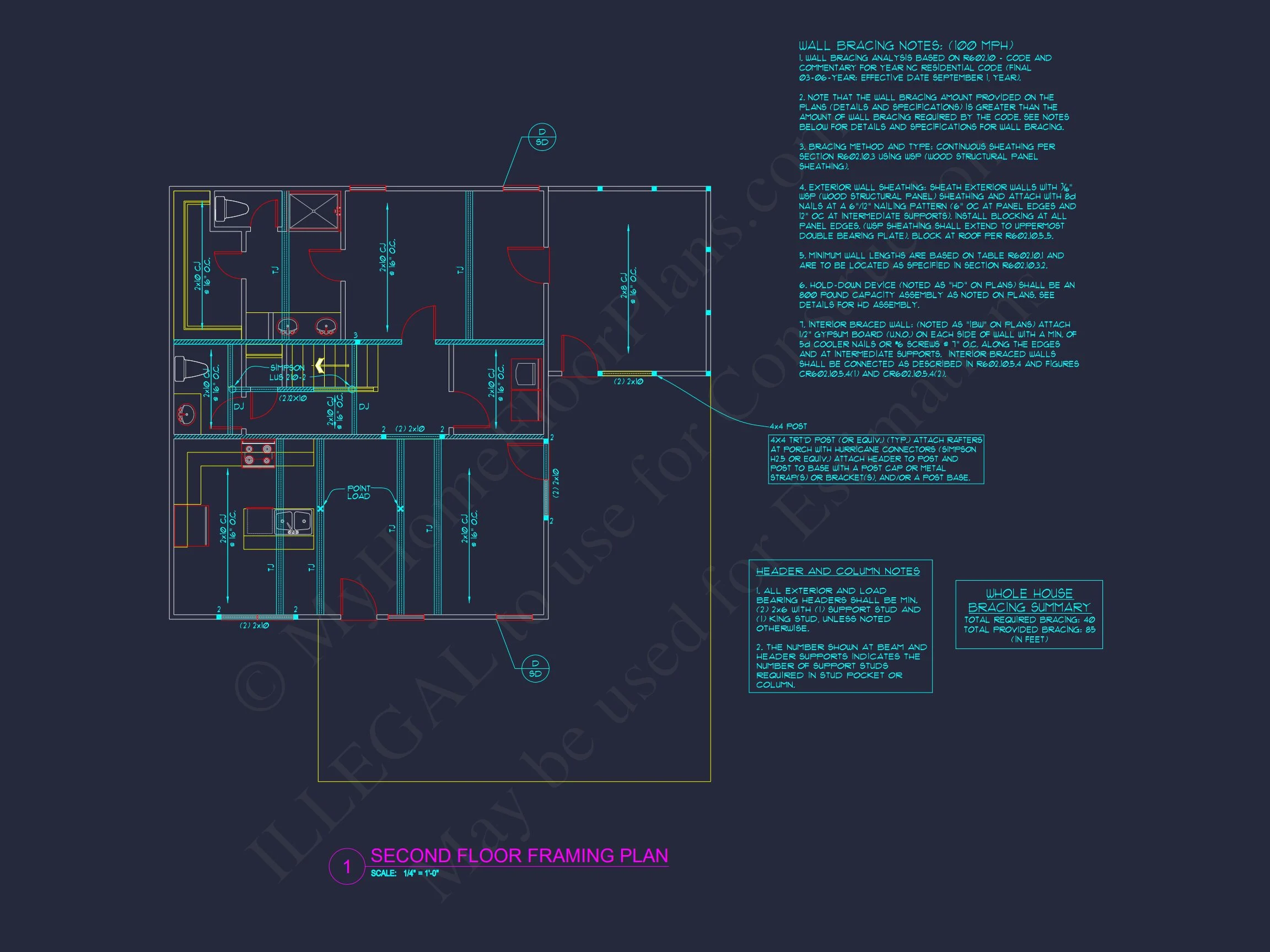 Charming 2-Story house Plan with 3 Bedrooms and CAD Designs