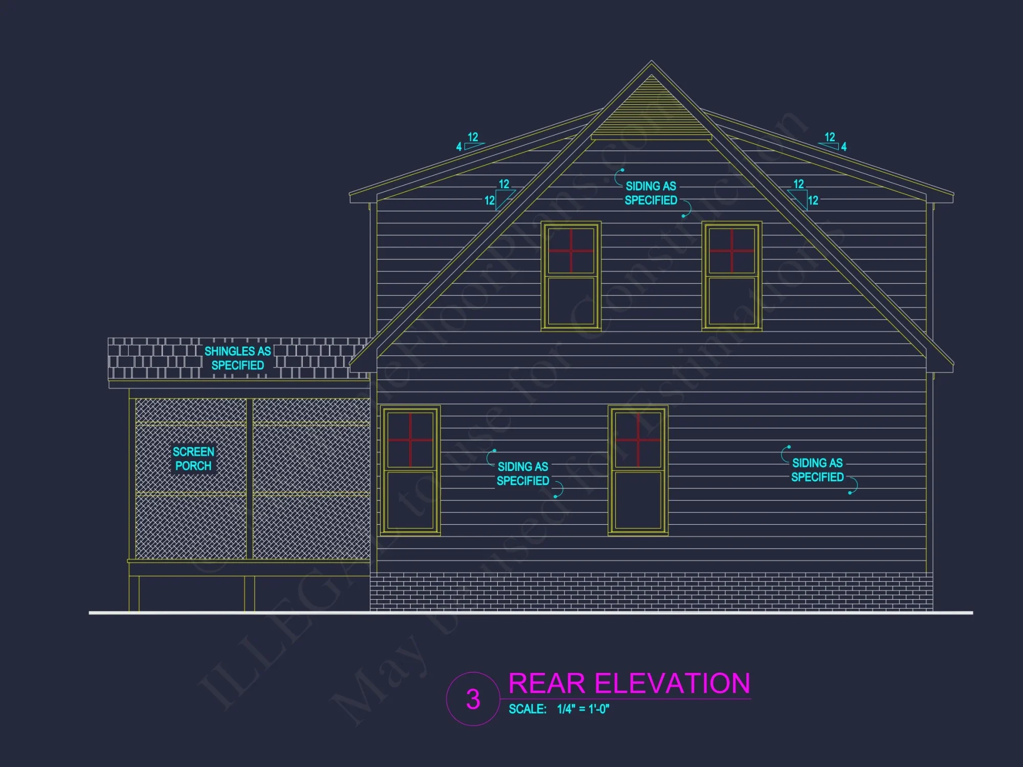 Charming 2-Story house Plan with 3 Bedrooms and CAD Designs