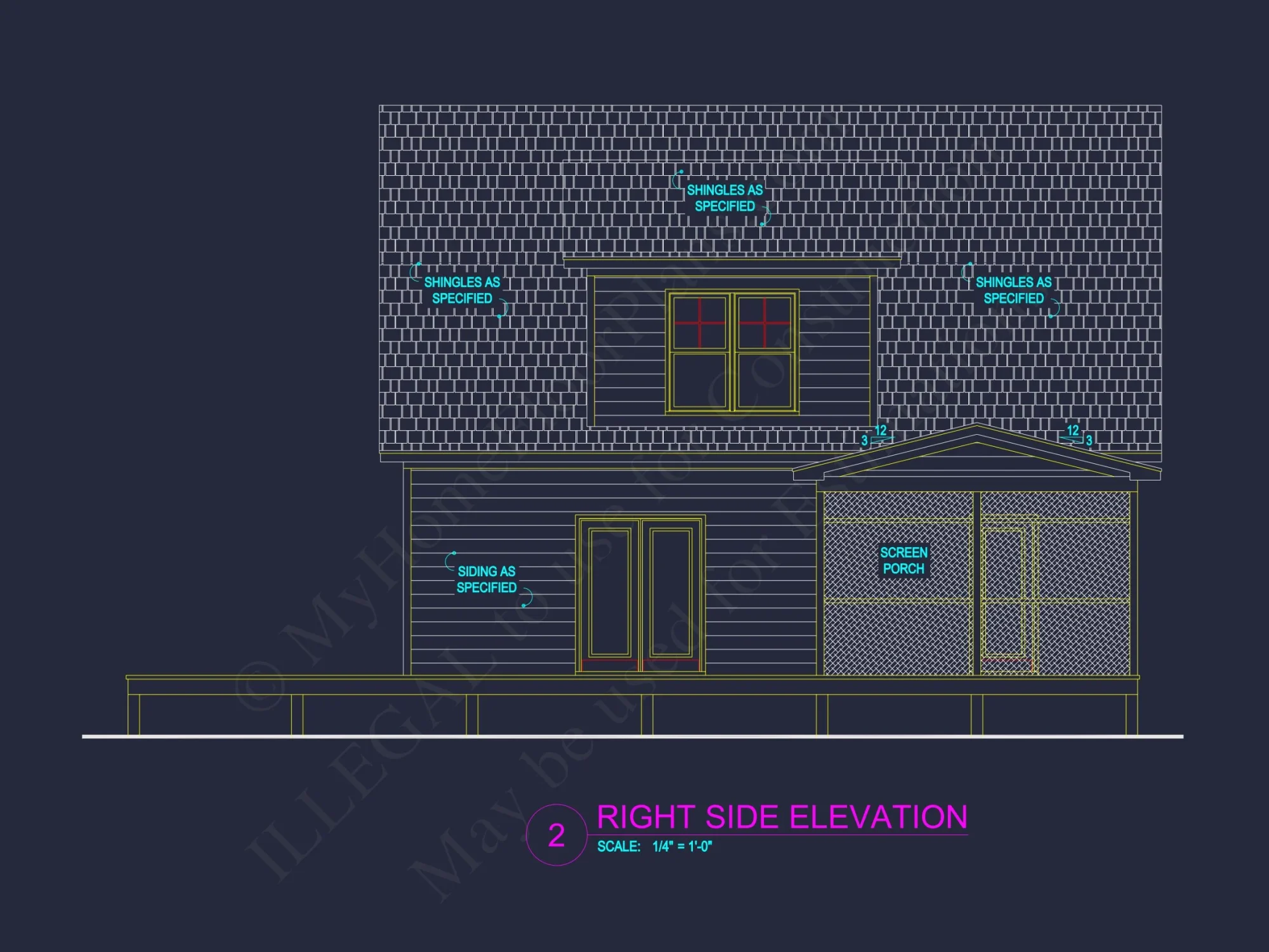 Charming 2-Story house Plan with 3 Bedrooms and CAD Designs
