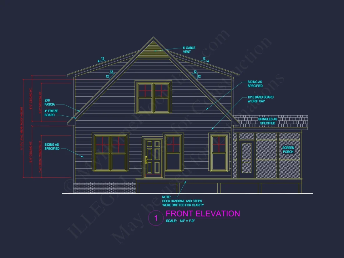 Charming 2-Story house Plan with 3 Bedrooms and CAD Designs