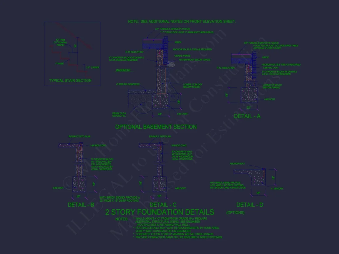 Stylish house Plan with Bedroom Floors, CAD Blueprints, Designs