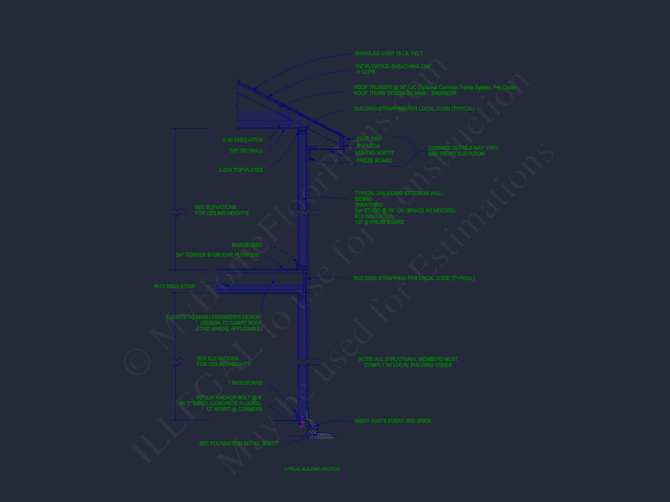 14-1541 HOUSE PLAN - Modern Farmhouse Home Plan - 4-Bed, 3-Bath, 2,850 SF 12 Stylish house Plan with Bedroom Floors, CAD Blueprints, Designs