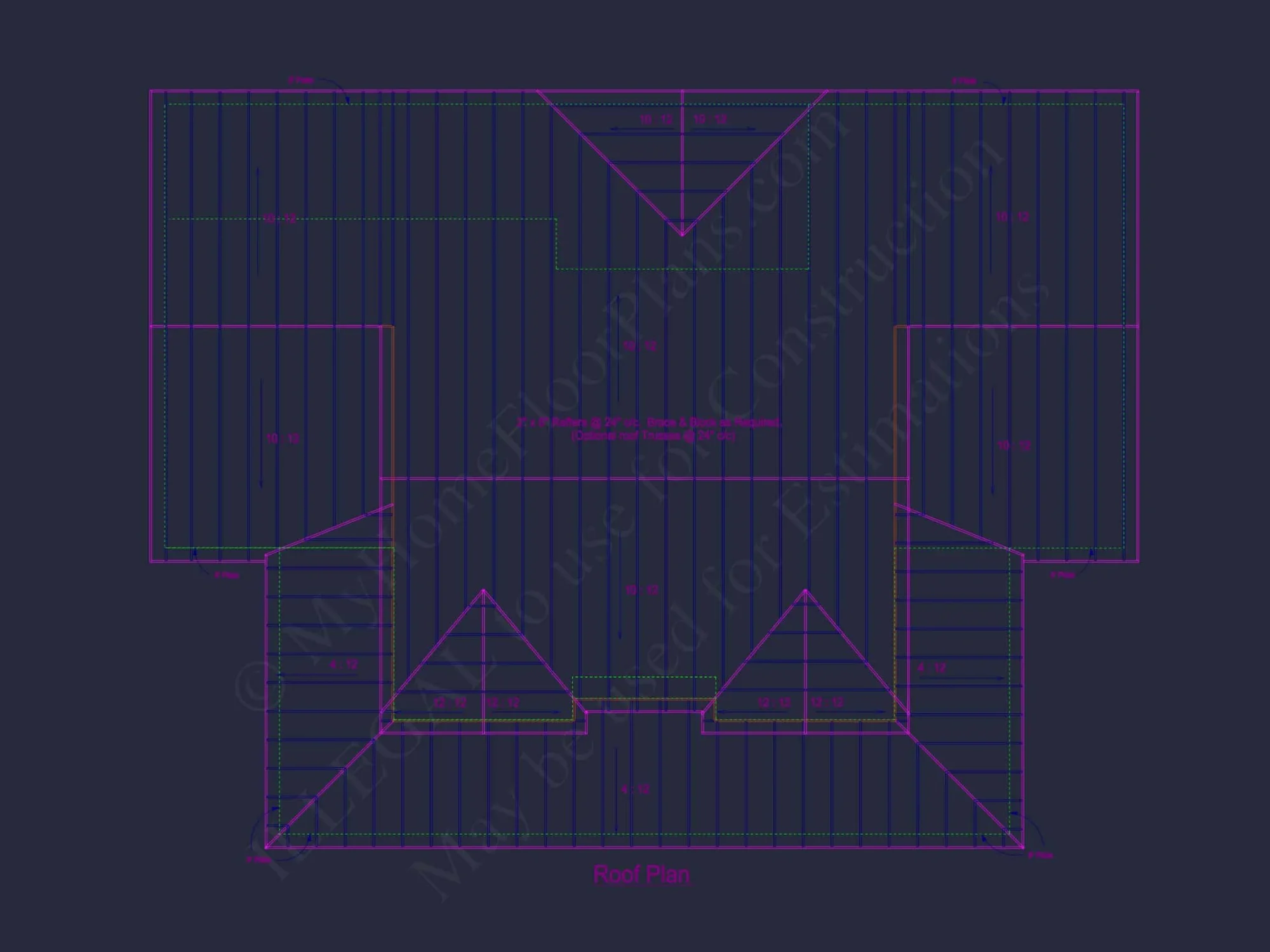 Stylish house Plan with Bedroom Floors, CAD Blueprints, Designs