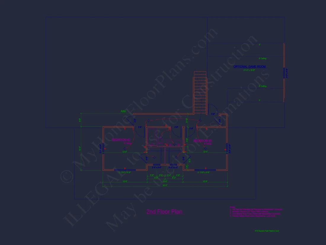 Stylish house Plan with Bedroom Floors, CAD Blueprints, Designs